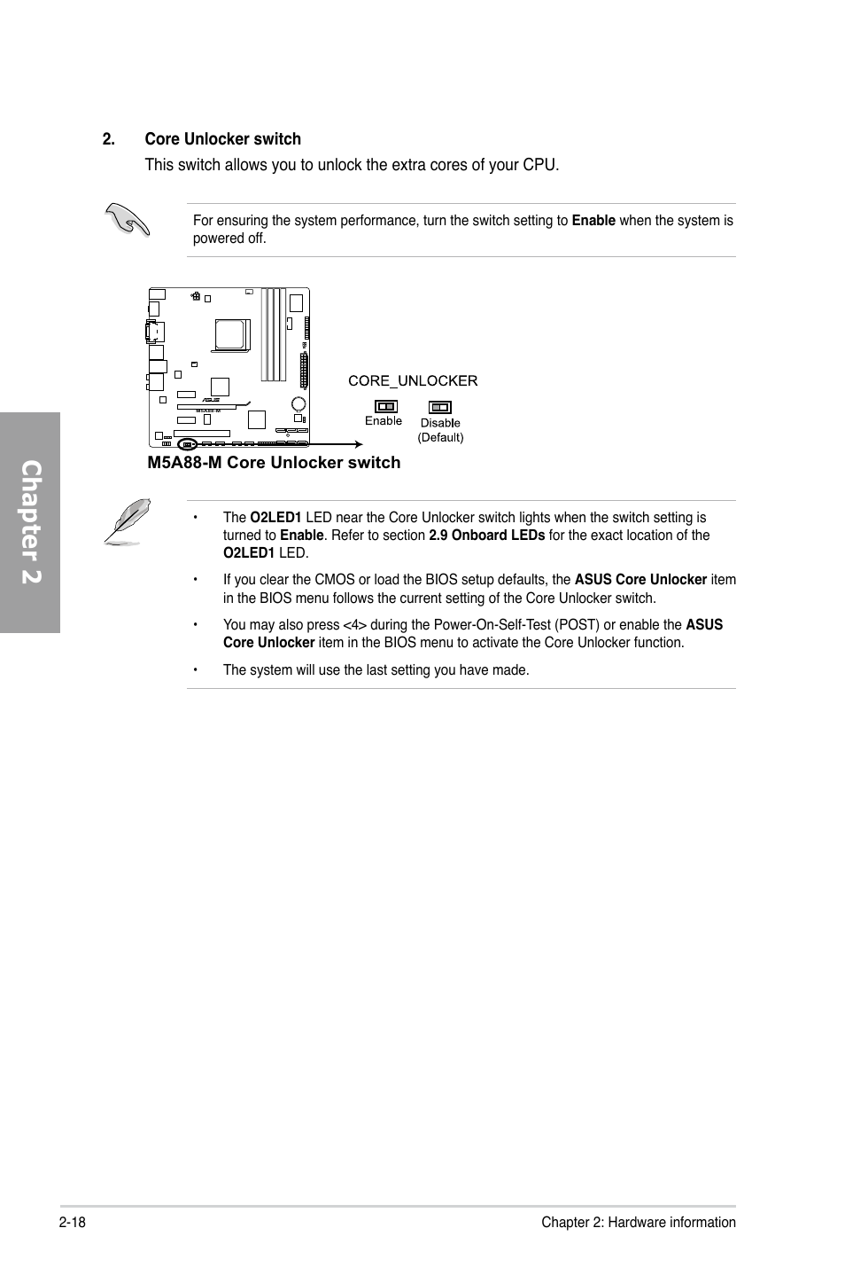 Chapter 2 | Asus M5A88-M User Manual | Page 36 / 116