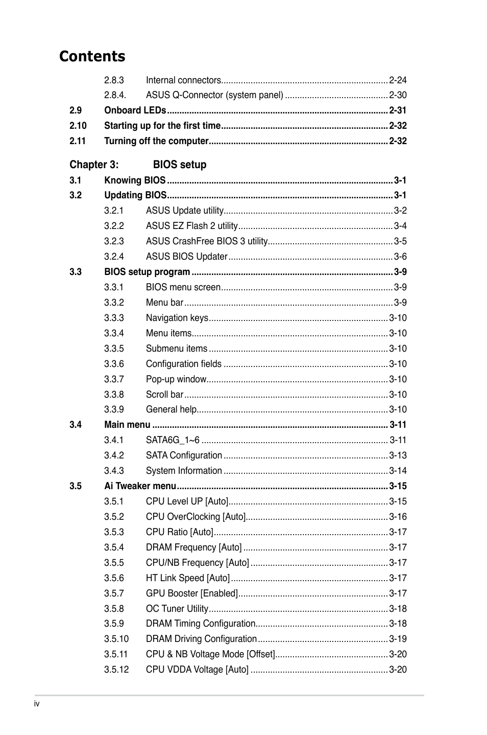 Asus M5A88-M User Manual | Page 4 / 116