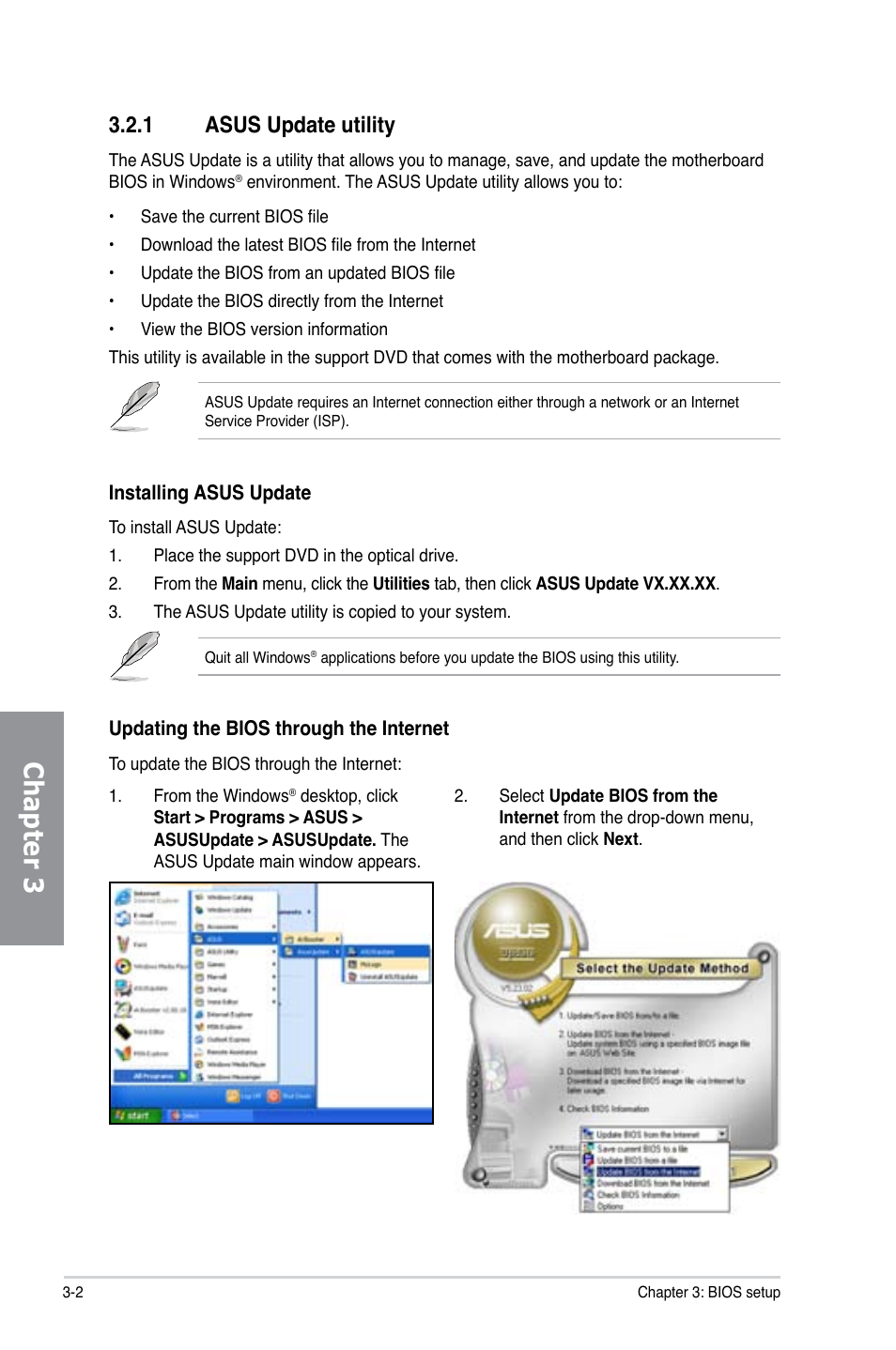 1 asus update utility, Asus update utility -2, Chapter 3 | Asus M5A88-M User Manual | Page 52 / 116