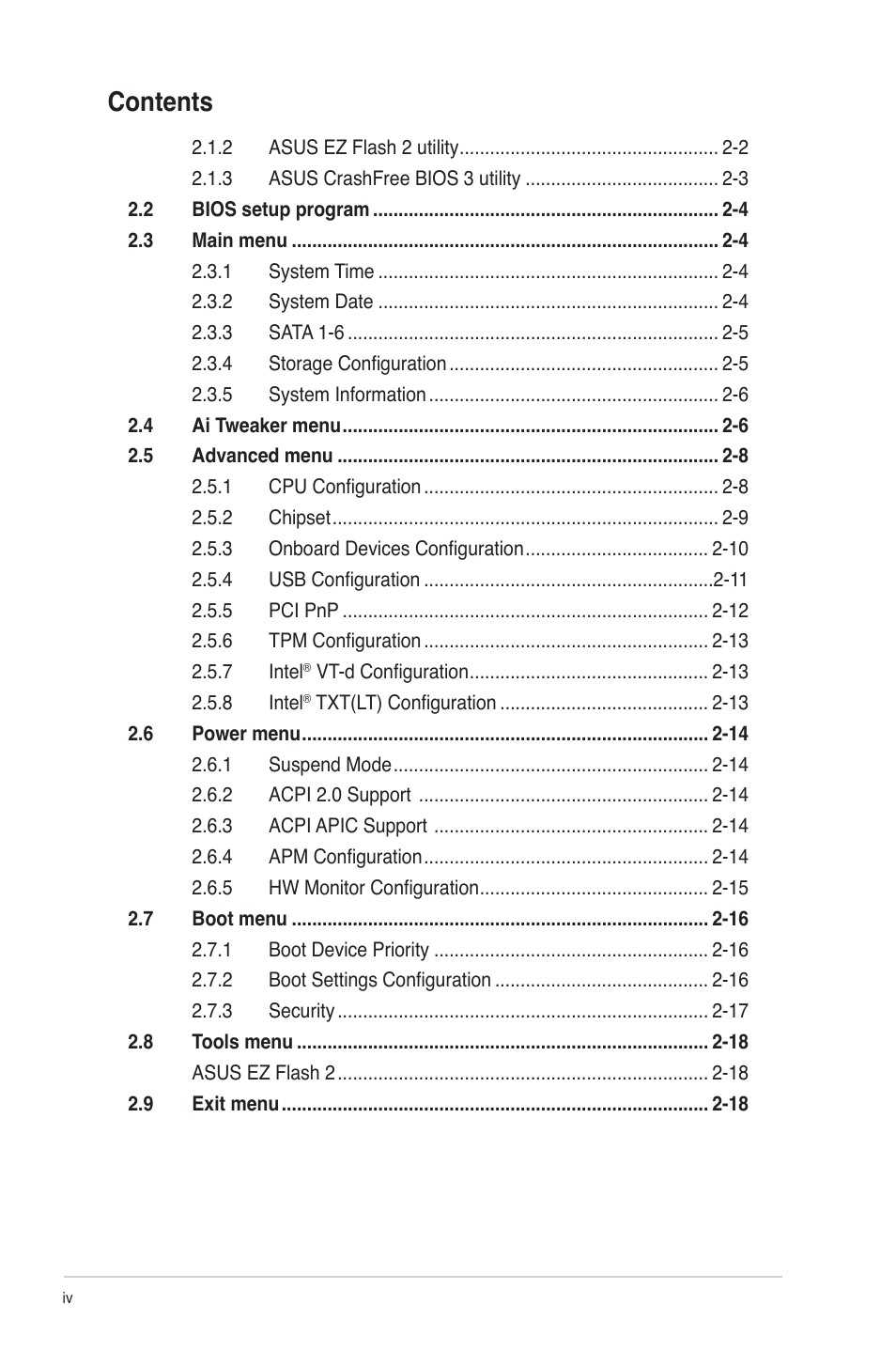 Asus P5Q-VM DO User Manual | Page 4 / 48