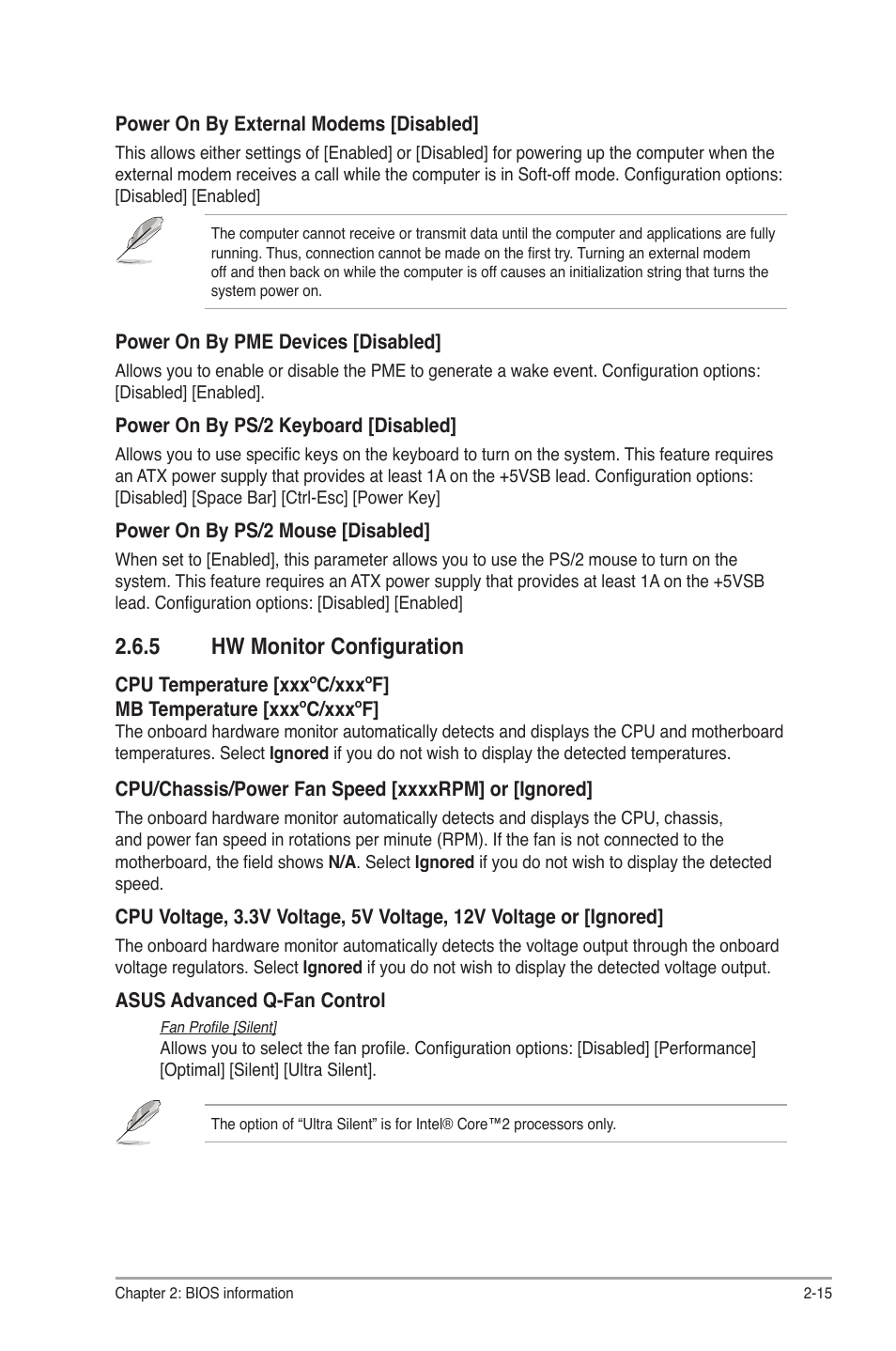 5 hw monitor configuration, Hw monitor configuration -15 | Asus P5Q-VM DO User Manual | Page 45 / 48