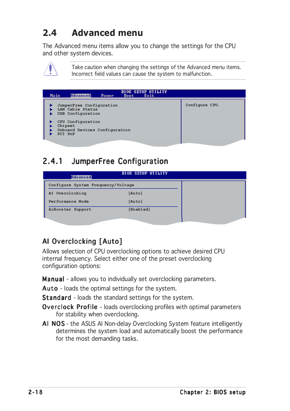 4 advanced menu | Asus P5GD2-X User Manual | Page 64 / 96