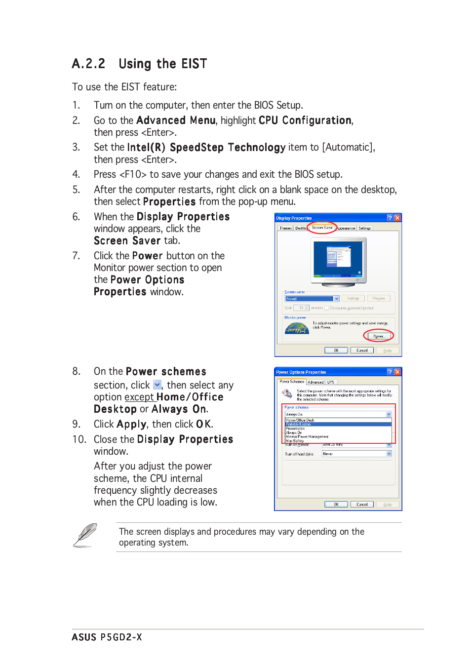 A.2.2 | Asus P5GD2-X User Manual | Page 95 / 96