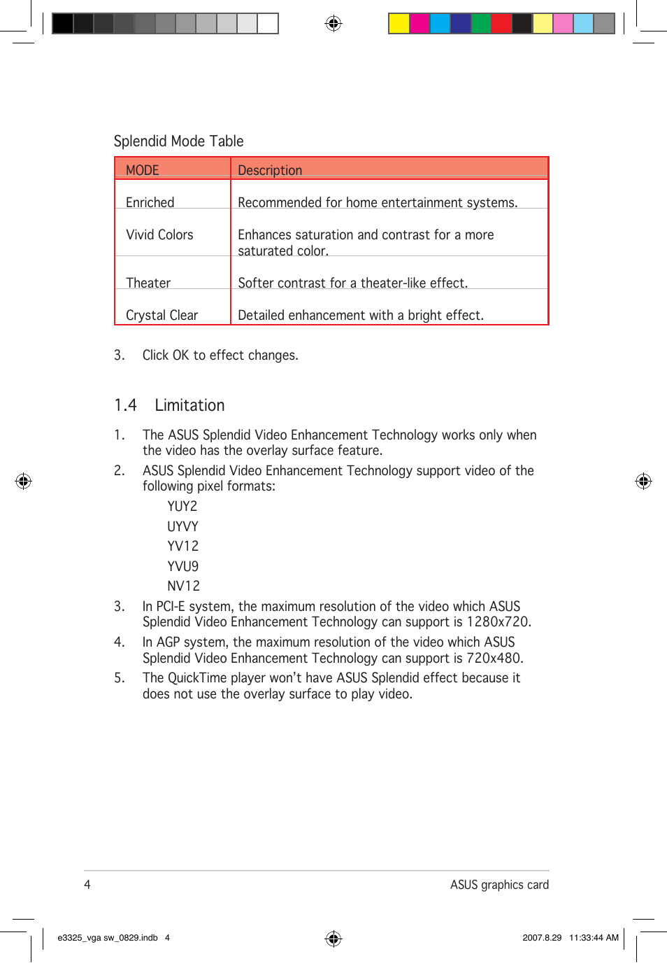 4 limitation | Asus EN8800 Series User Manual | Page 11 / 66