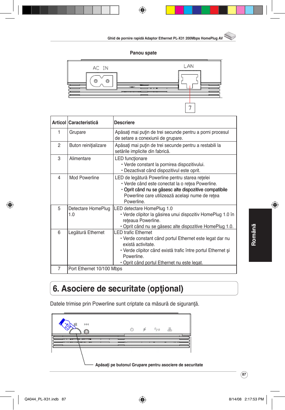 Asociere de securitate (opţional) | Asus PL-X31/PL-X32 User Manual | Page 88 / 102