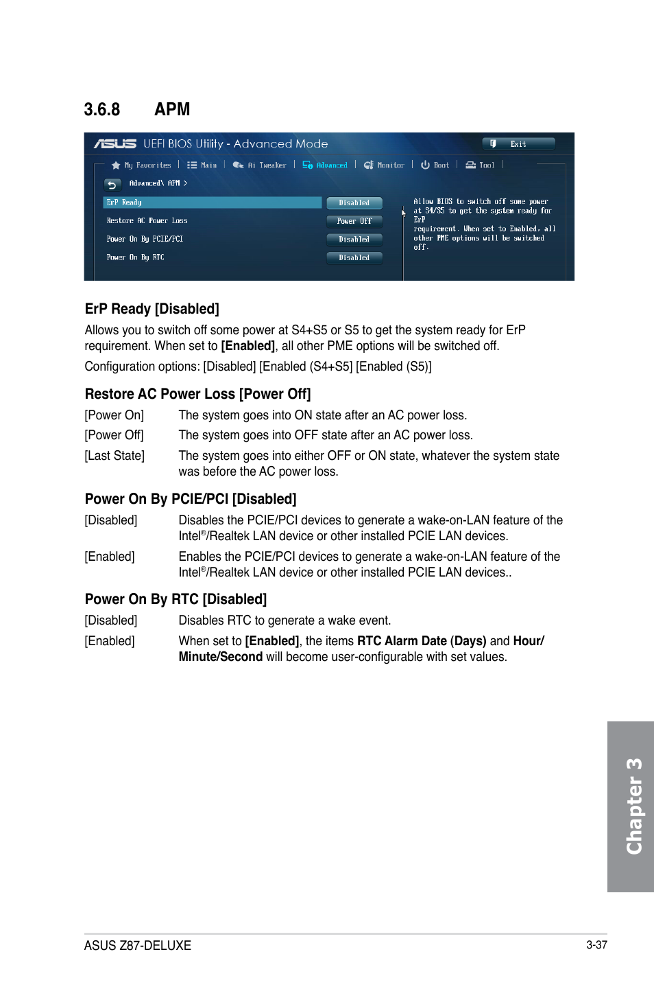 8 apm, Apm -37, Chapter 3 | Asus Z87-DELUXE User Manual | Page 113 / 162