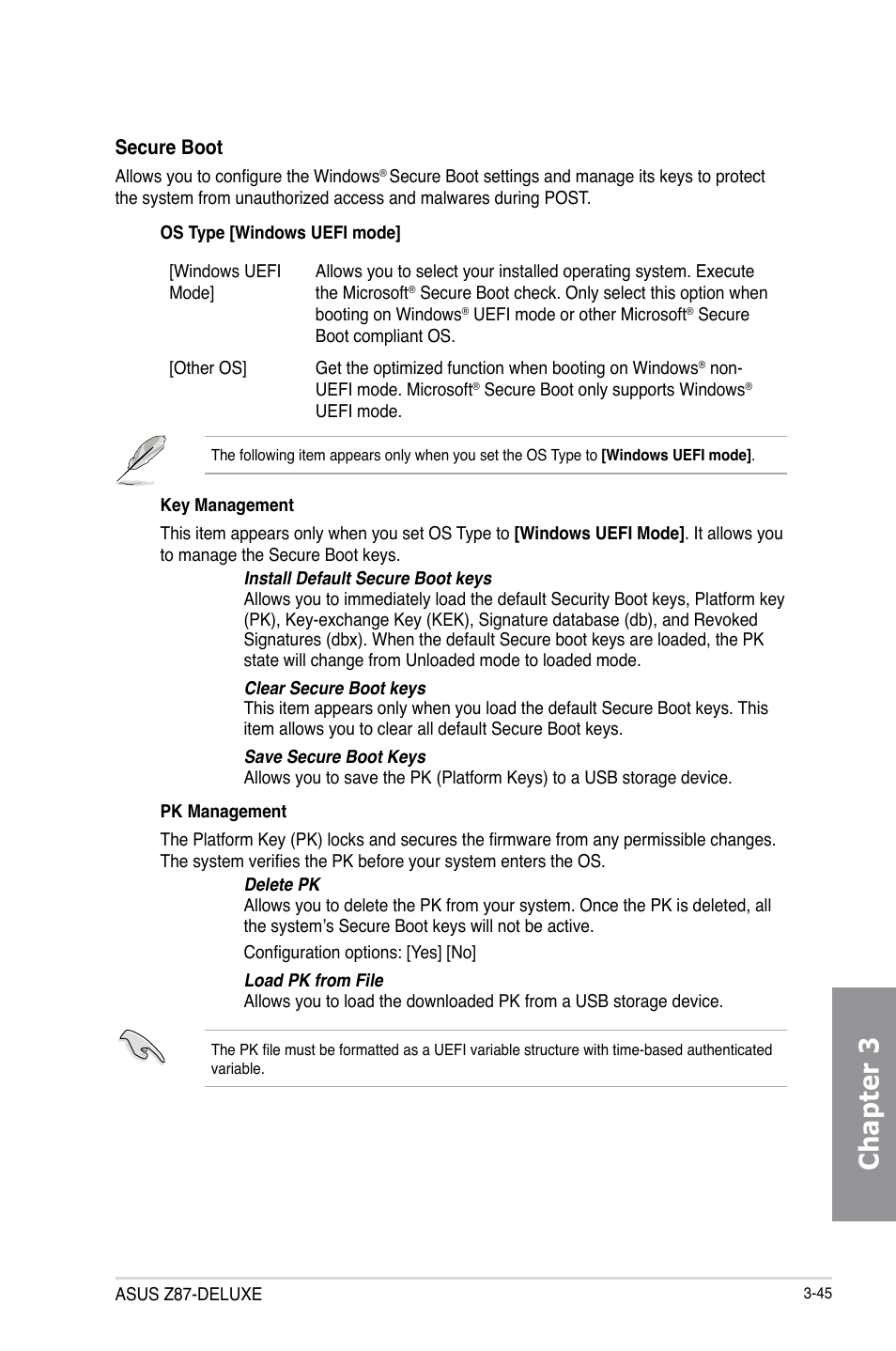 Chapter 3 | Asus Z87-DELUXE User Manual | Page 121 / 162