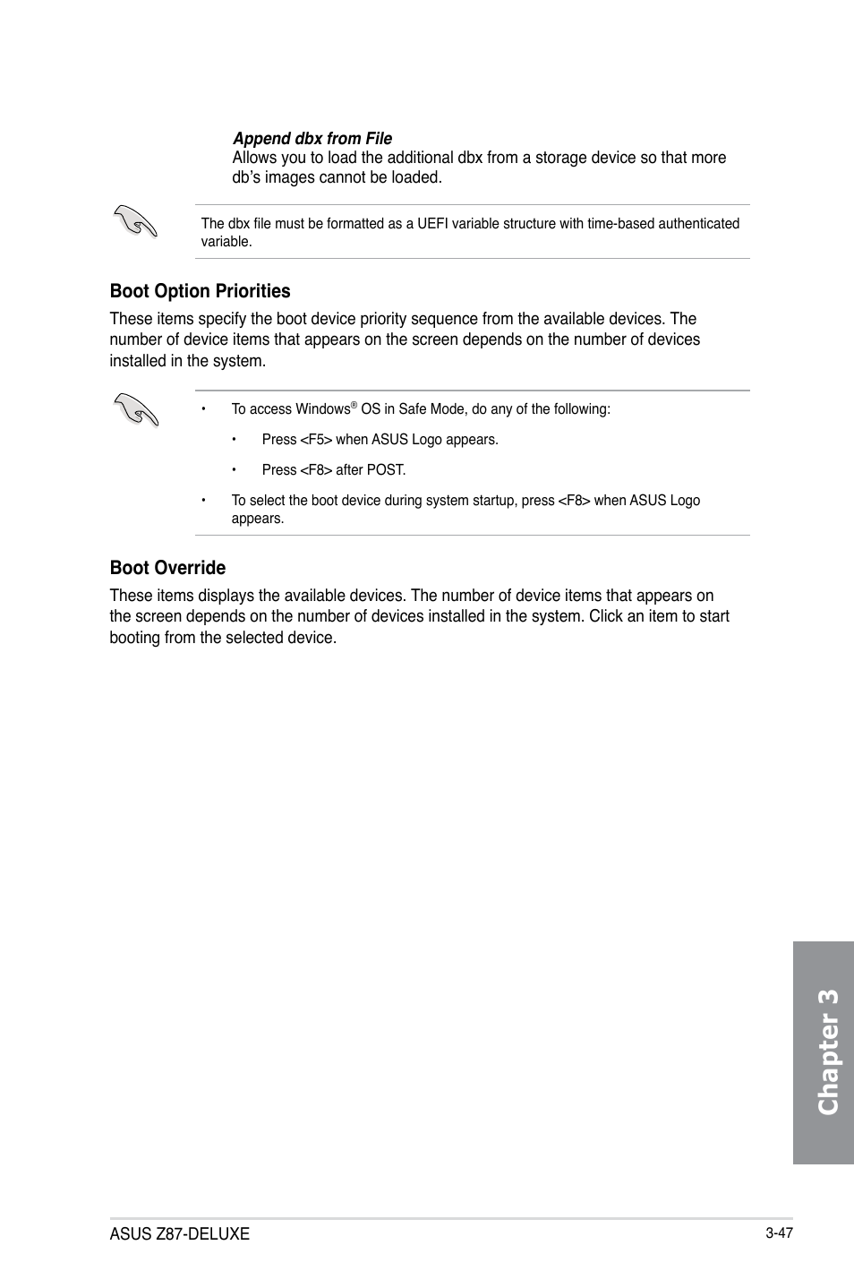 Chapter 3 | Asus Z87-DELUXE User Manual | Page 123 / 162