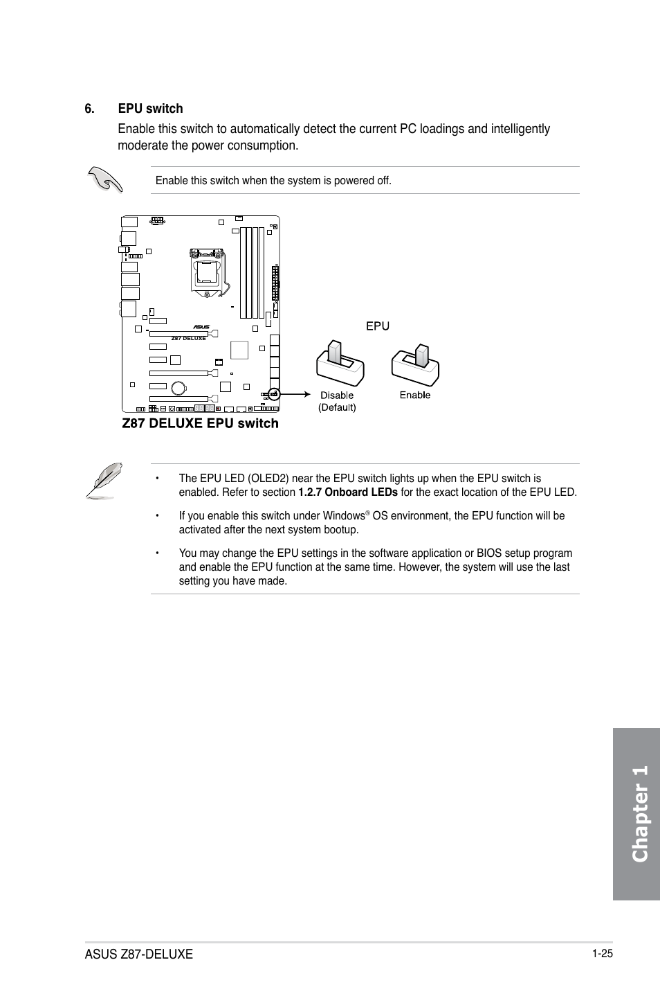 Chapter 1 | Asus Z87-DELUXE User Manual | Page 41 / 162