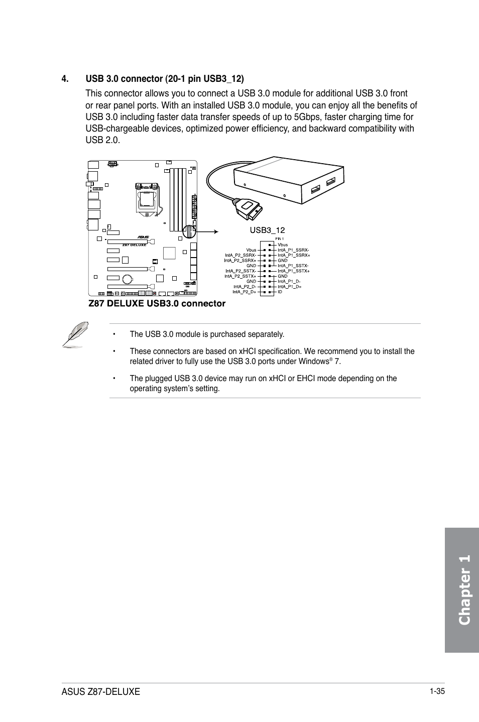 Chapter 1 | Asus Z87-DELUXE User Manual | Page 51 / 162