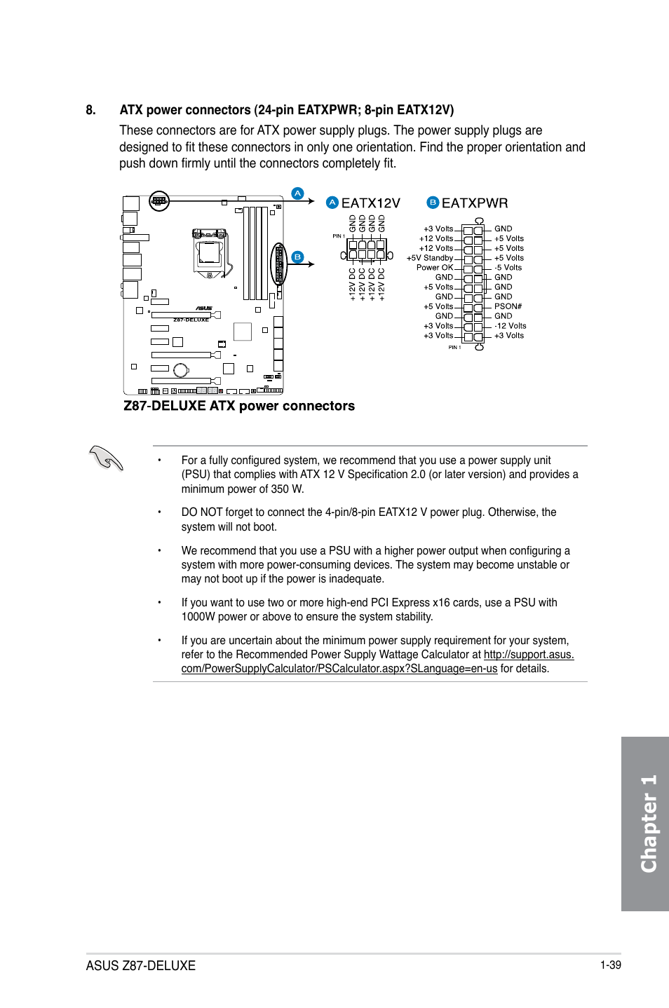 Chapter 1 | Asus Z87-DELUXE User Manual | Page 55 / 162