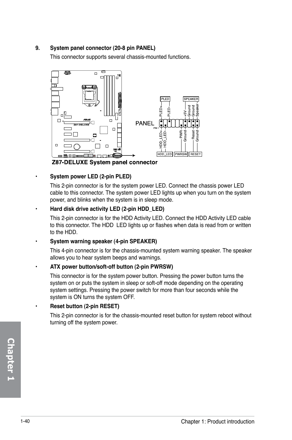 Chapter 1 | Asus Z87-DELUXE User Manual | Page 56 / 162