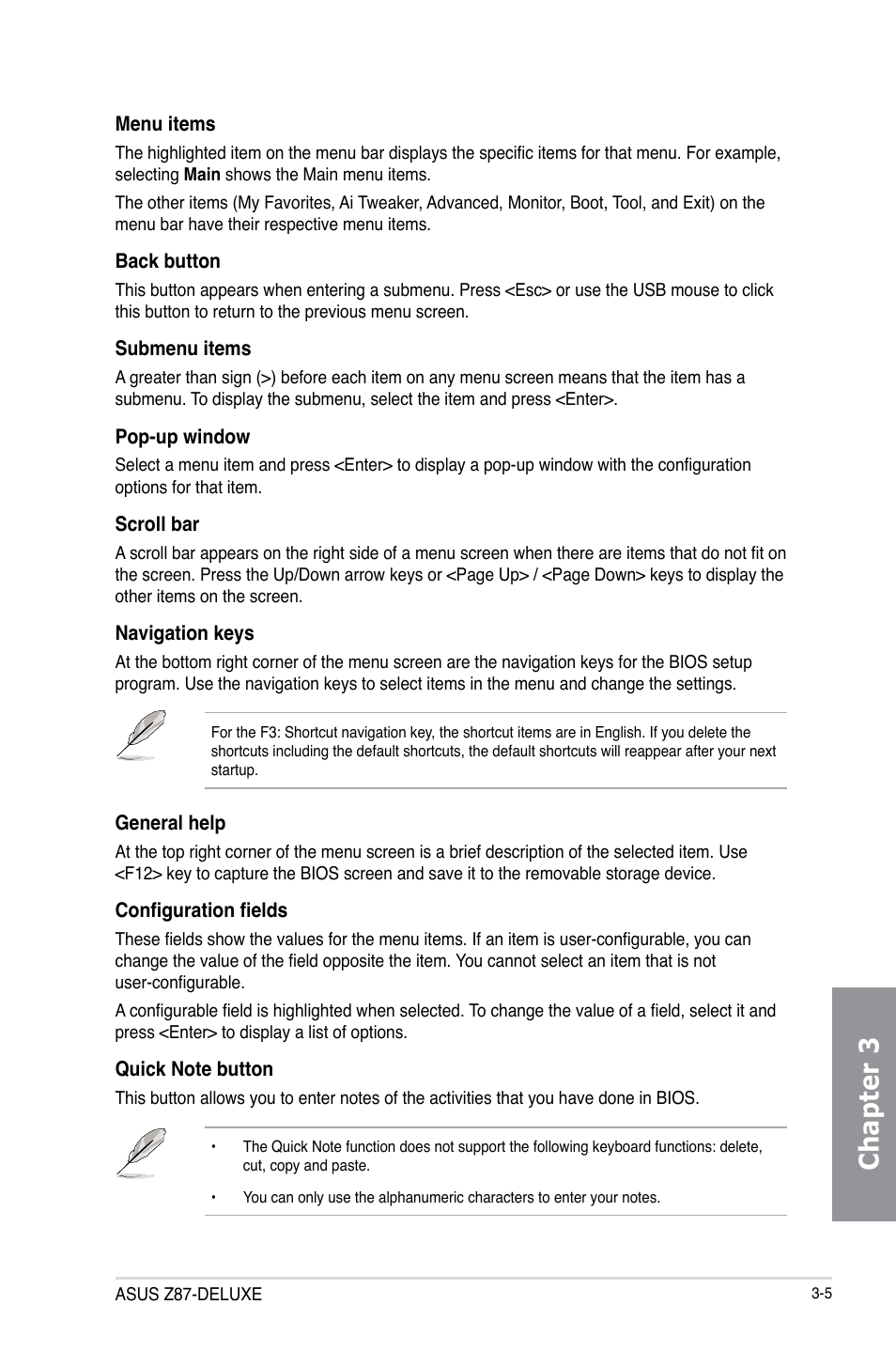 Chapter 3 | Asus Z87-DELUXE User Manual | Page 81 / 162