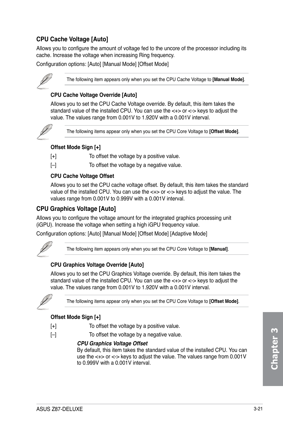 Chapter 3 | Asus Z87-DELUXE User Manual | Page 97 / 162