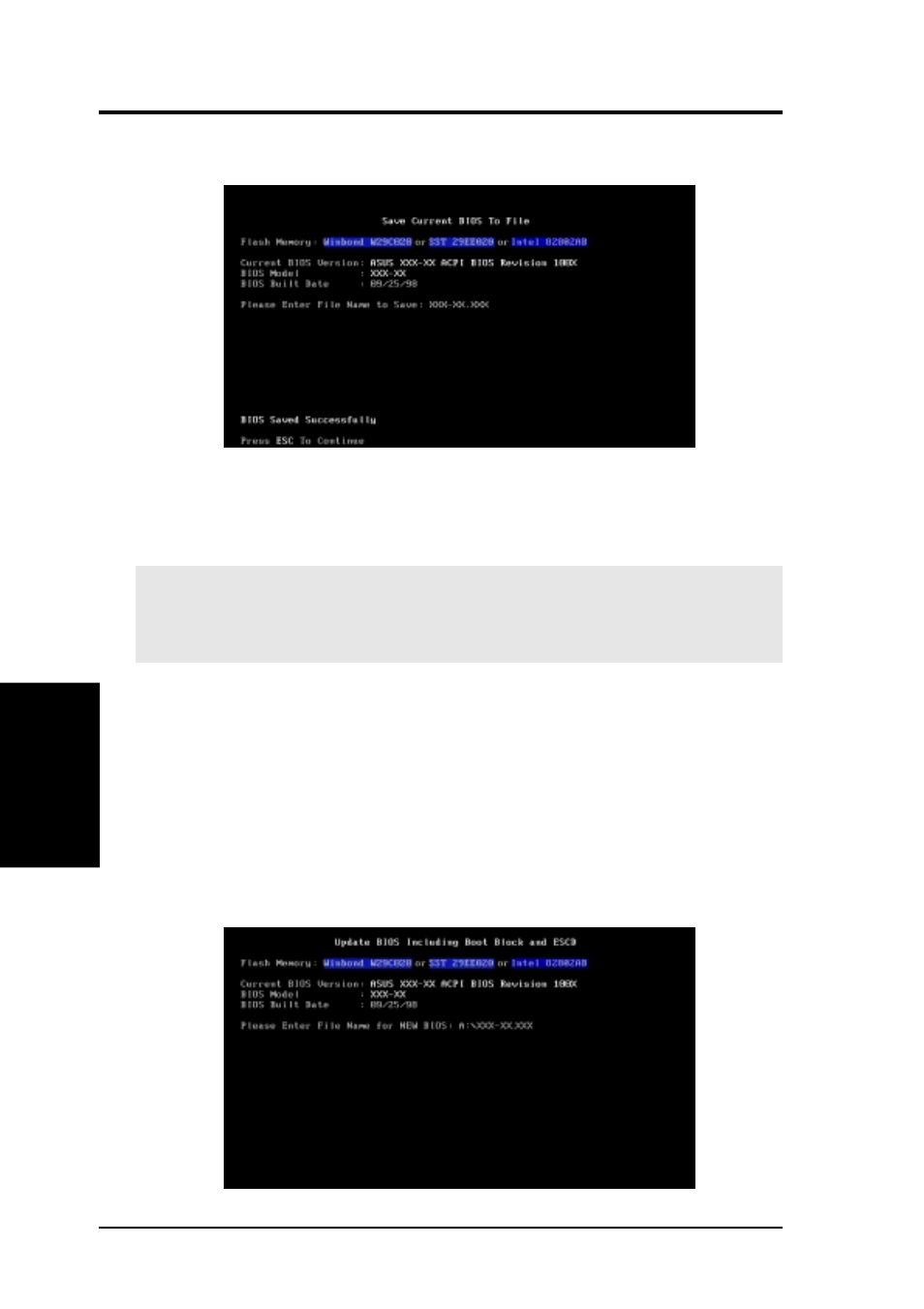 Bios setup, 2 updating bios procedures | Asus CUSL2-LS User Manual | Page 46 / 128