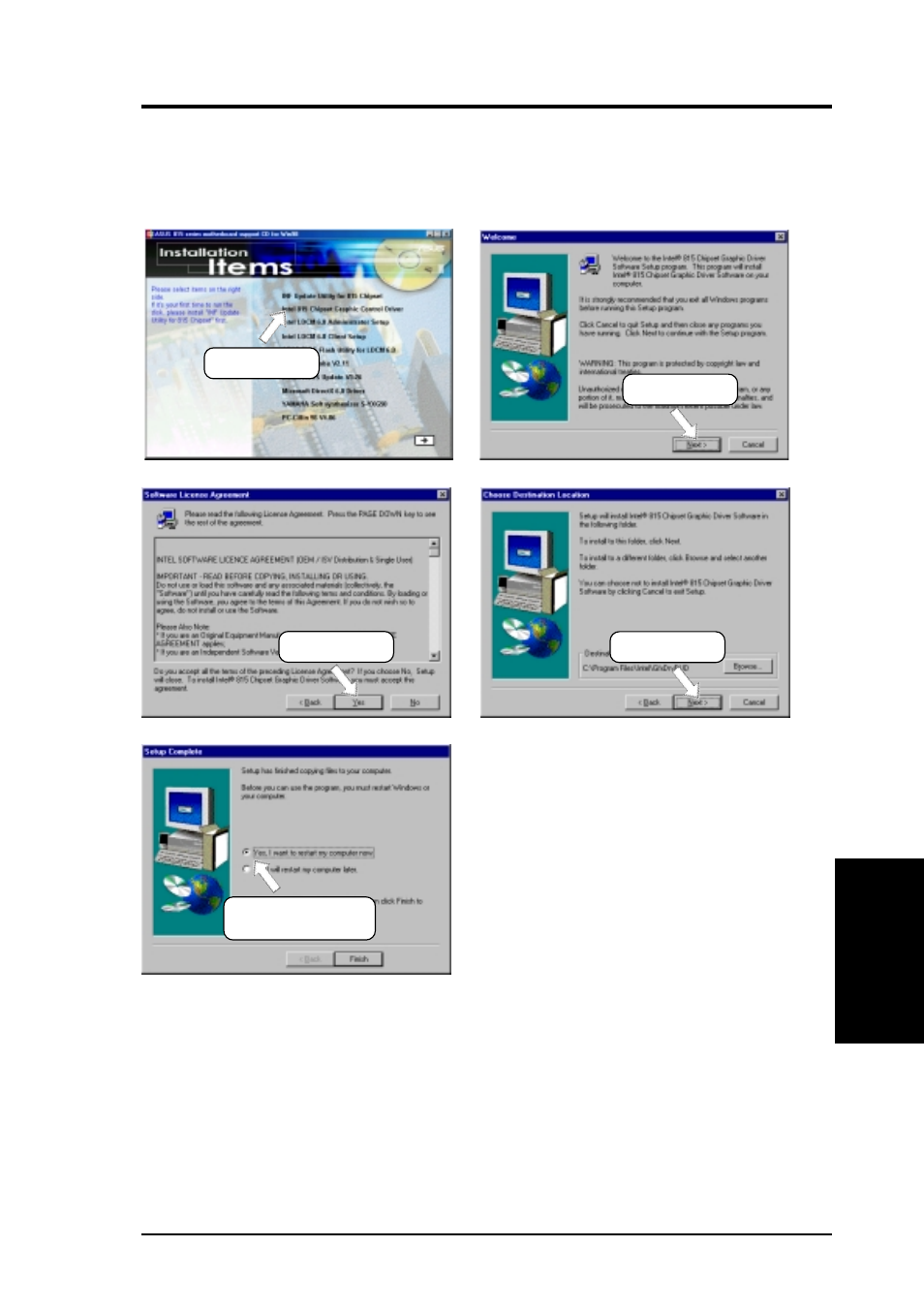 Software setup, 5 intel 815 chipset graphic control driver | Asus CUSL2-LS User Manual | Page 83 / 128