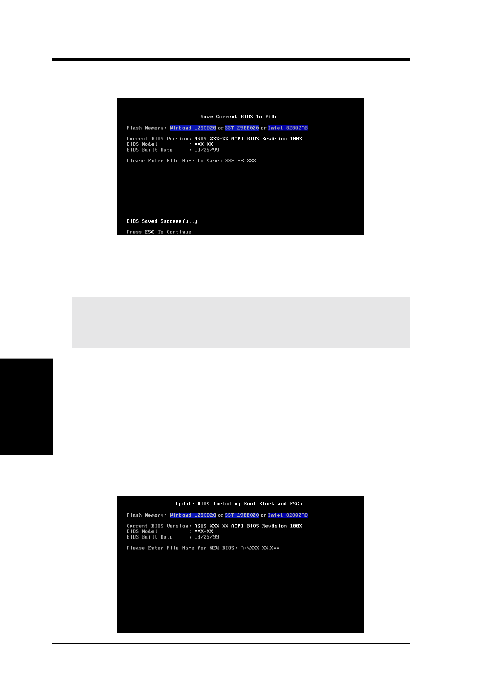 Bios setup, 2 updating bios procedures | Asus TUSI-M User Manual | Page 40 / 96