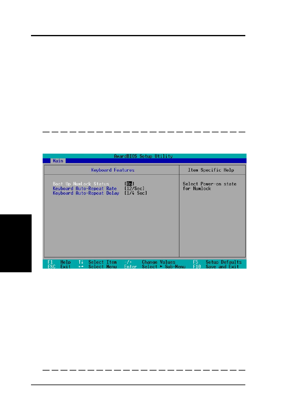 Bios setup, 2 keyboard features | Asus TUSI-M User Manual | Page 50 / 96