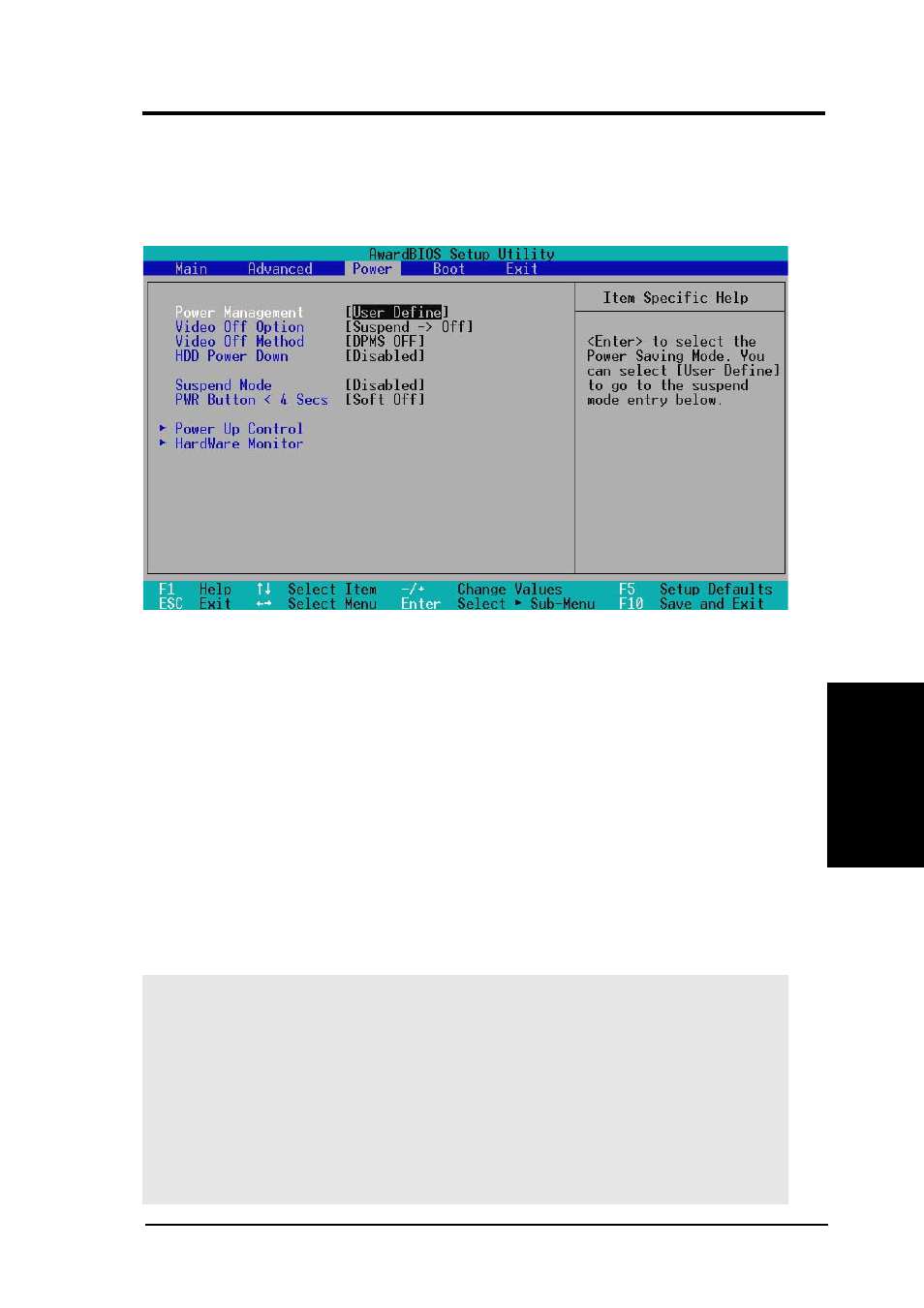 Bios setup, 5 power menu | Asus TUSI-M User Manual | Page 63 / 96