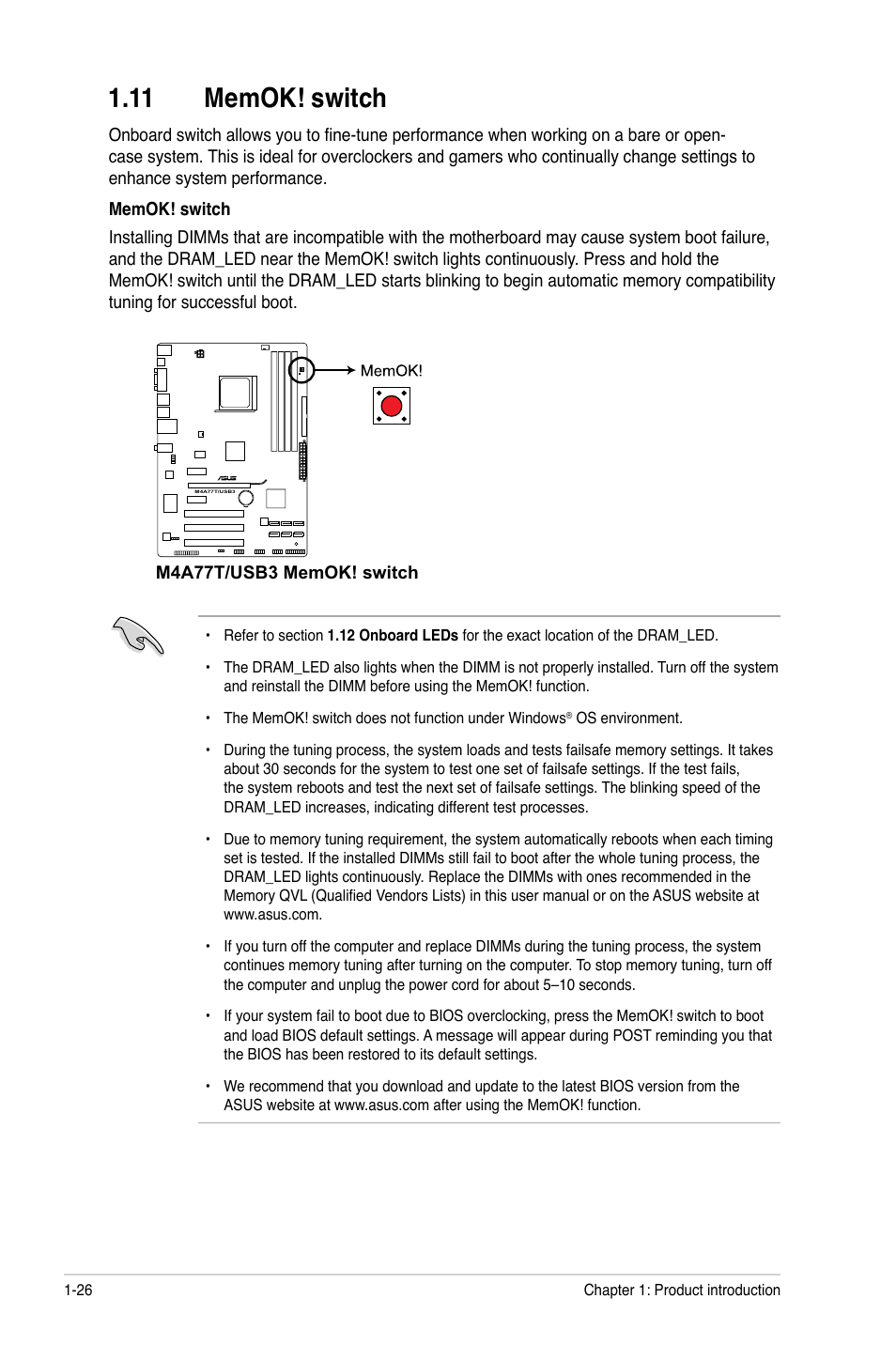 11 memok! switch, 11 memok! switch -26 | Asus M4A77T/USB3 User Manual | Page 36 / 62