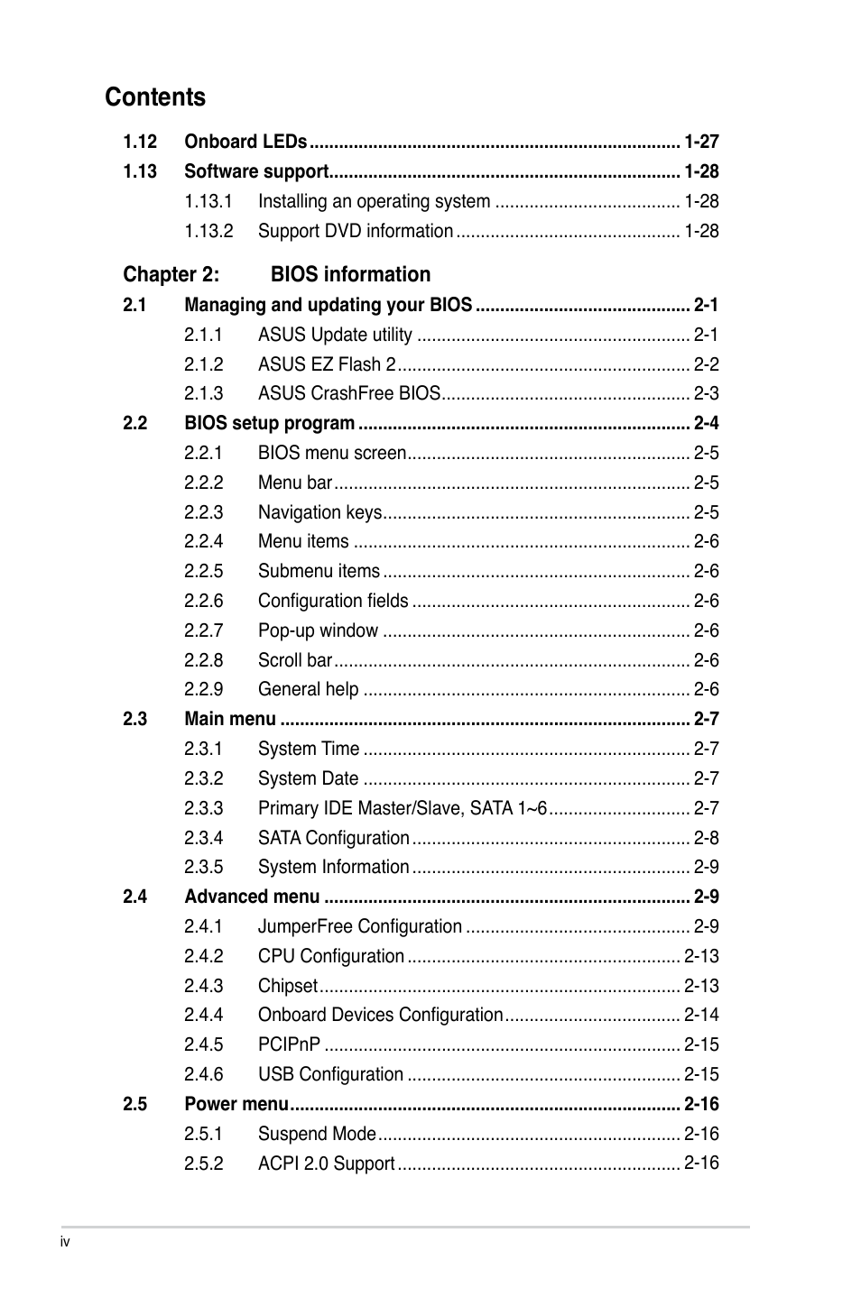 Asus M4A77T/USB3 User Manual | Page 4 / 62