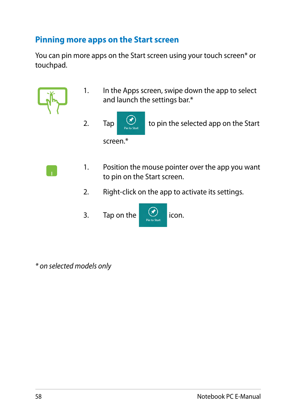 Asus R552LF User Manual | Page 58 / 140