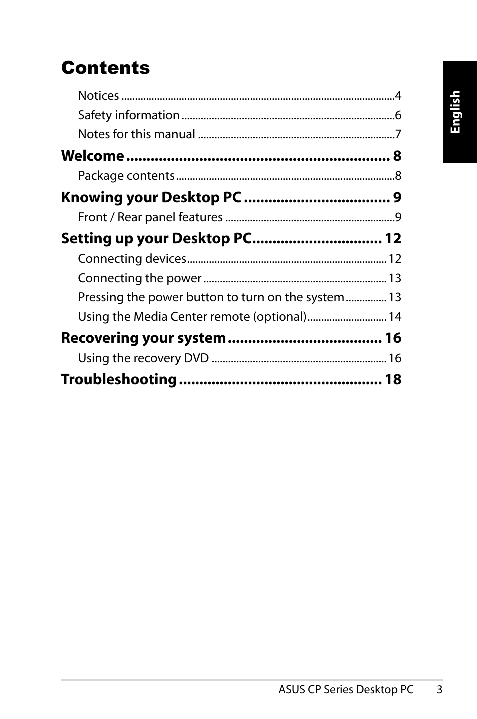 Asus CP1420 User Manual | Page 3 / 202