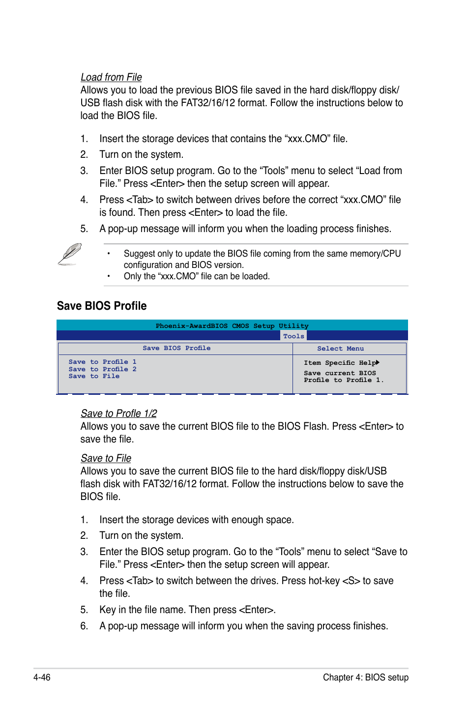 Save bios profile | Asus Striker II Formula User Manual | Page 122 / 188