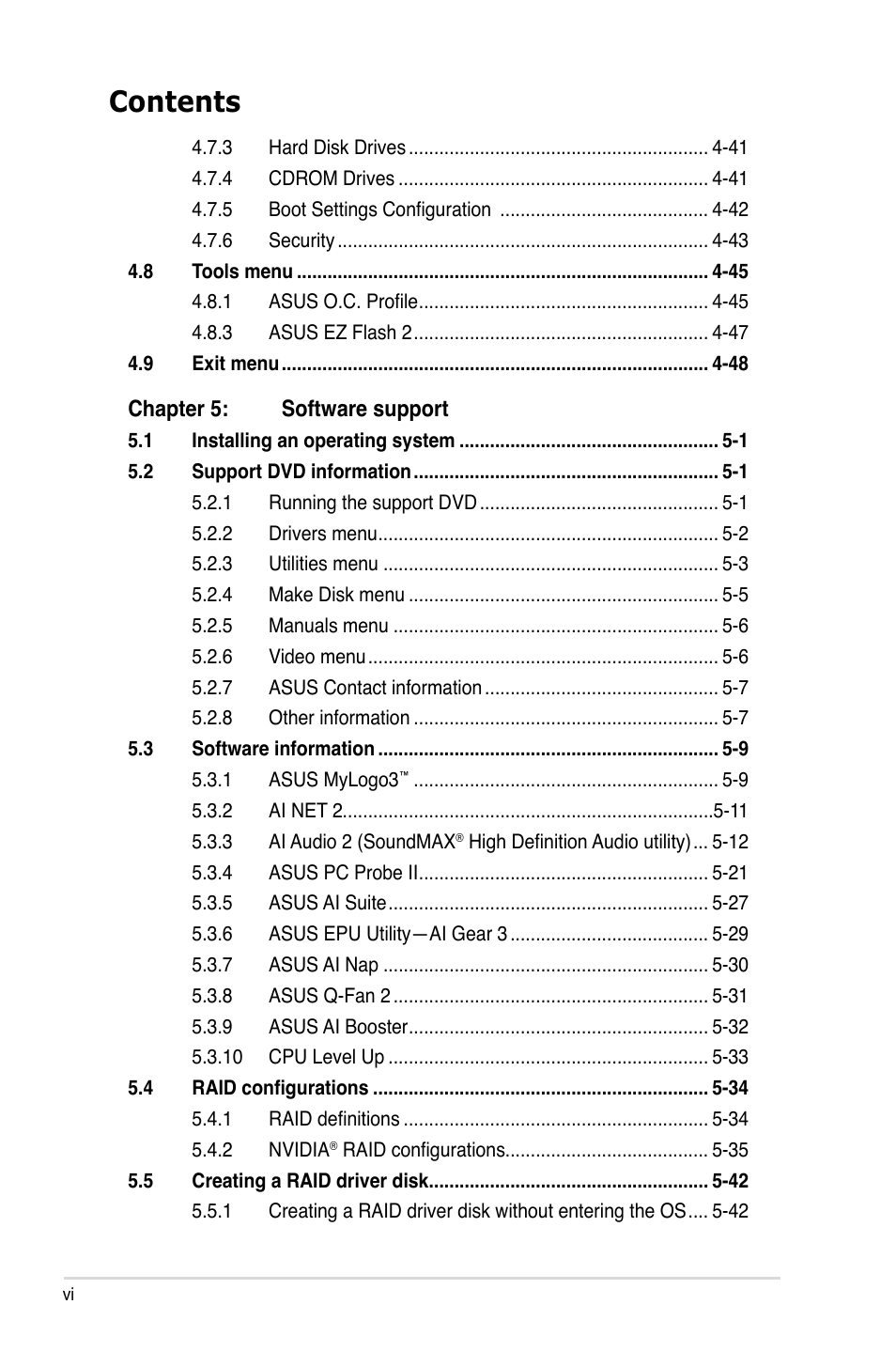 Asus Striker II Formula User Manual | Page 6 / 188