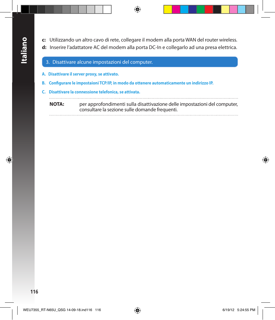 Italiano | Asus RT-N65U User Manual | Page 116 / 168