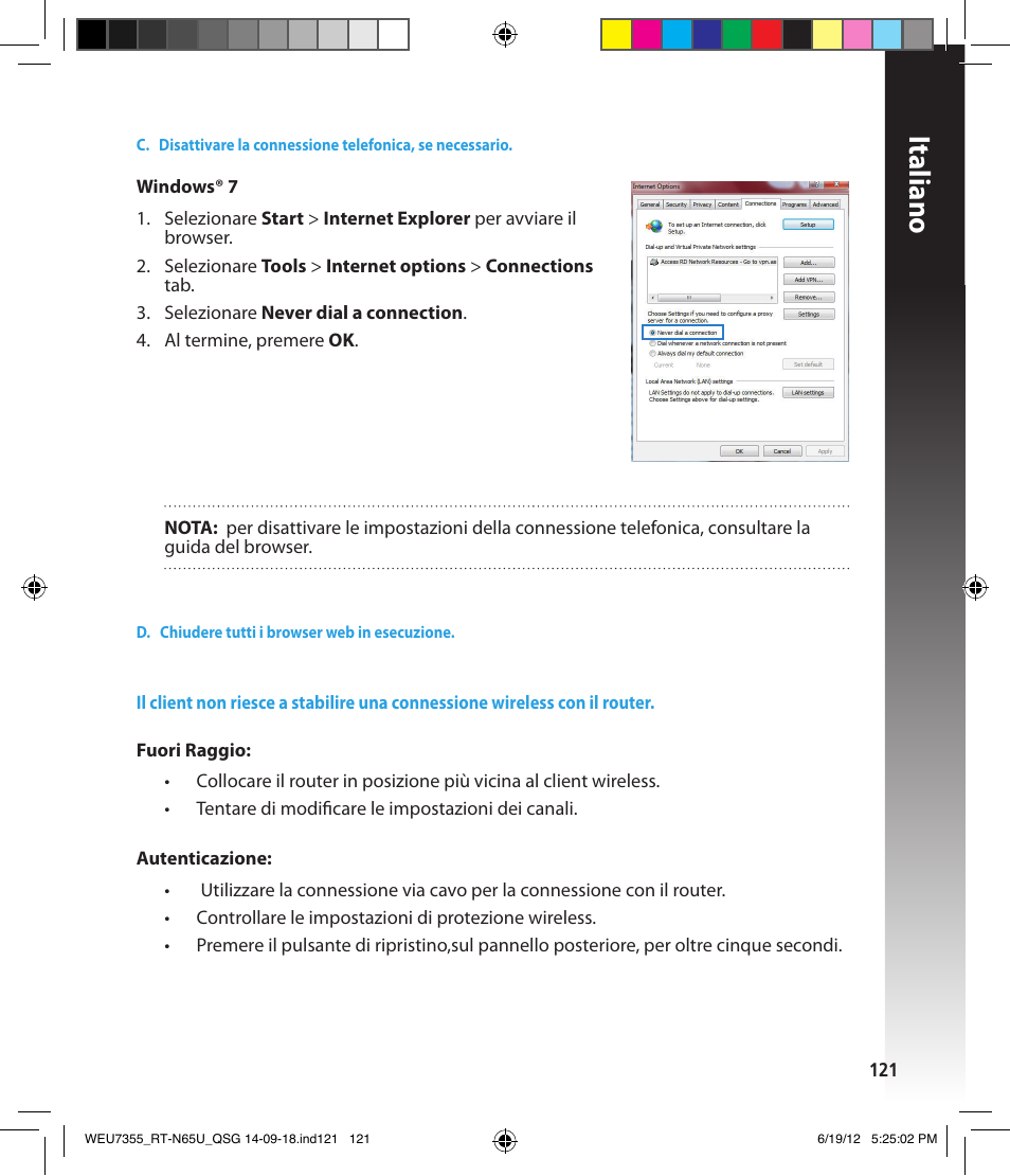 Italiano | Asus RT-N65U User Manual | Page 121 / 168