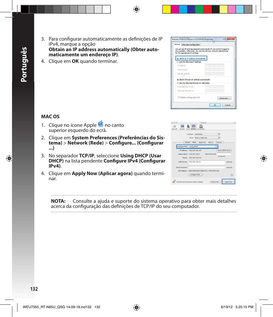 Por tuguês | Asus RT-N65U User Manual | Page 132 / 168
