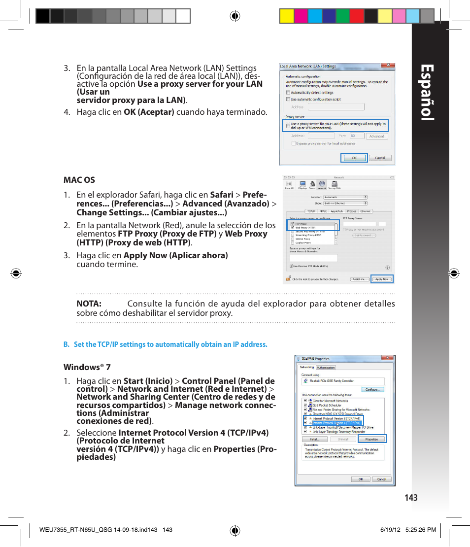 Español | Asus RT-N65U User Manual | Page 143 / 168