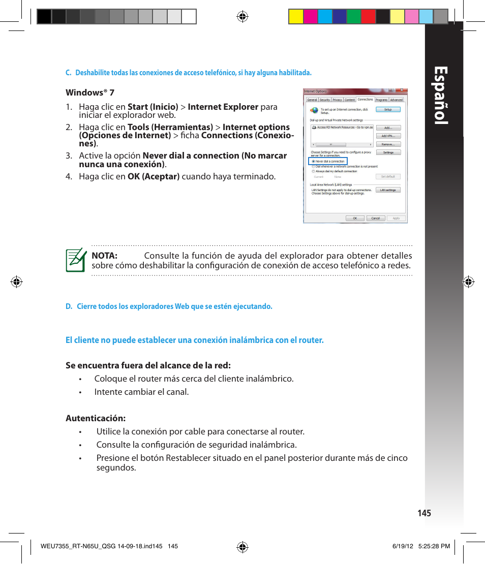 Español | Asus RT-N65U User Manual | Page 145 / 168