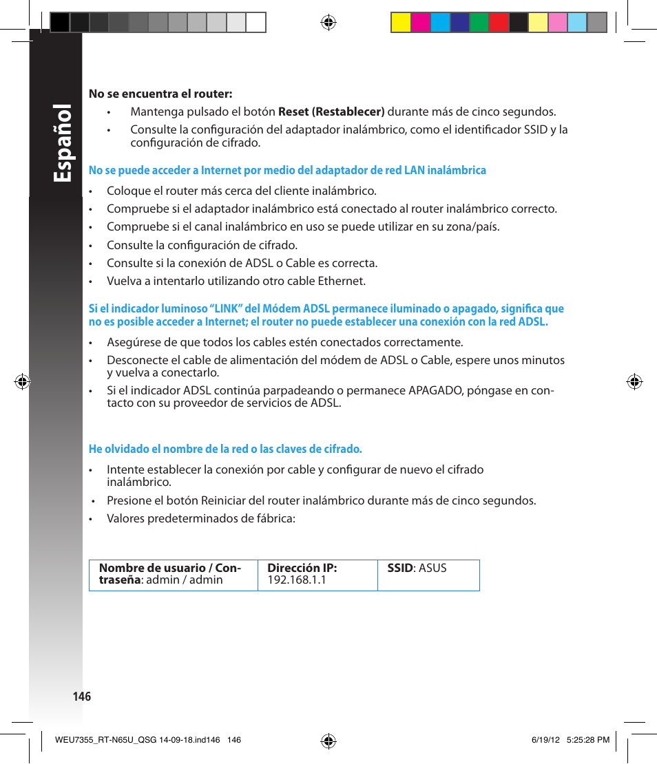 Español | Asus RT-N65U User Manual | Page 146 / 168