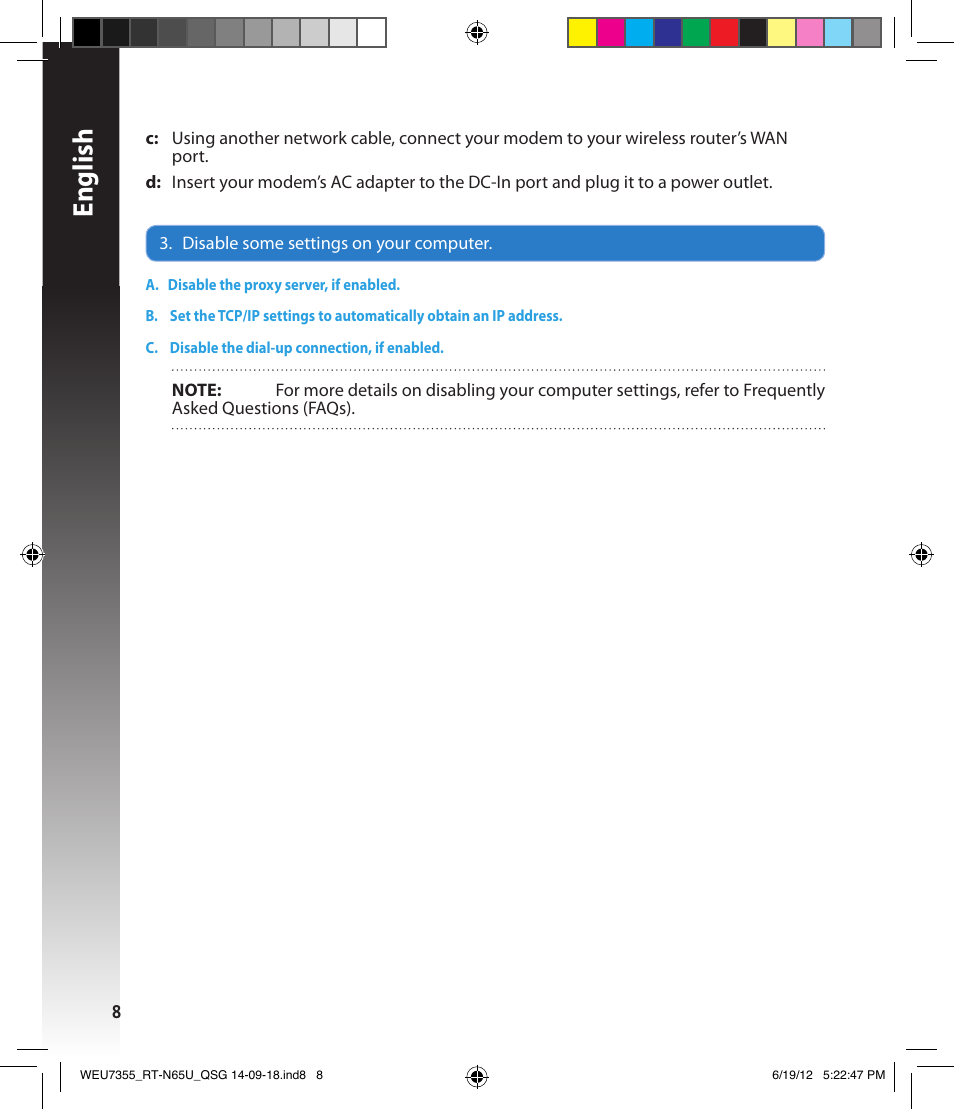 English | Asus RT-N65U User Manual | Page 8 / 168