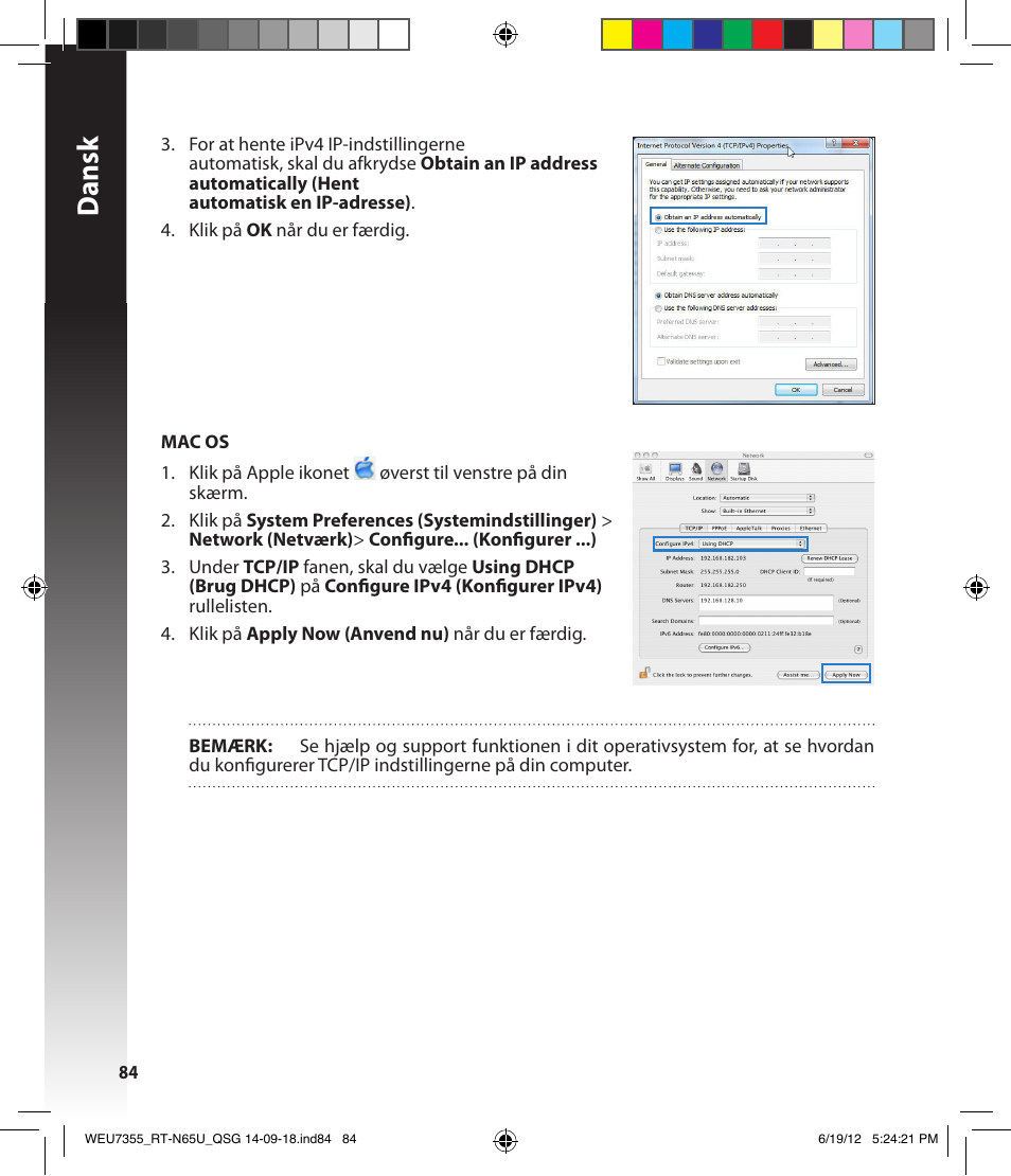 Dansk | Asus RT-N65U User Manual | Page 84 / 168