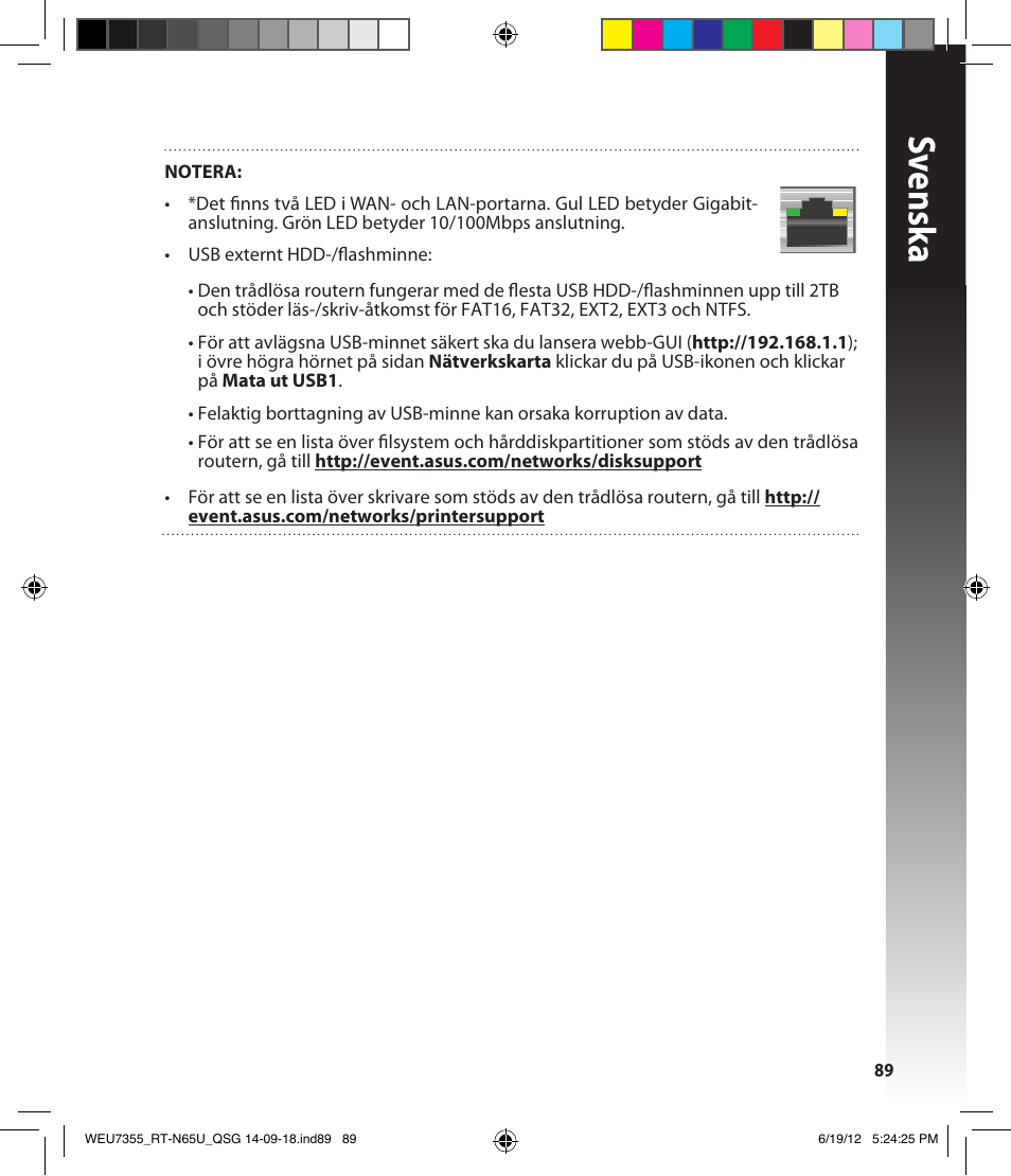 Sv ensk a | Asus RT-N65U User Manual | Page 89 / 168