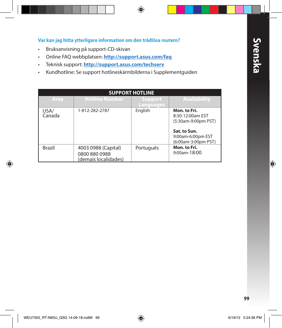 Sv ensk a | Asus RT-N65U User Manual | Page 99 / 168