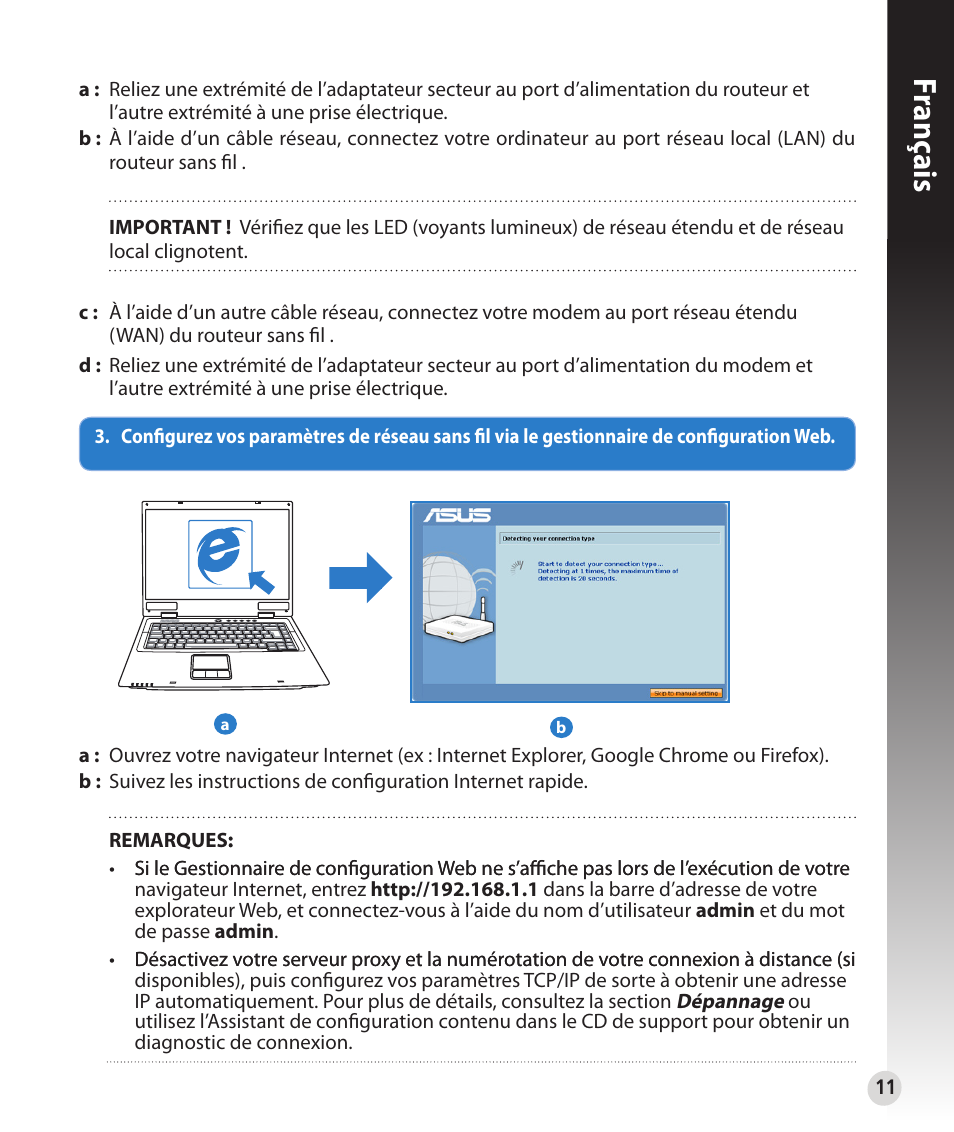 Franç ais | Asus RT-N56U User Manual | Page 11 / 152