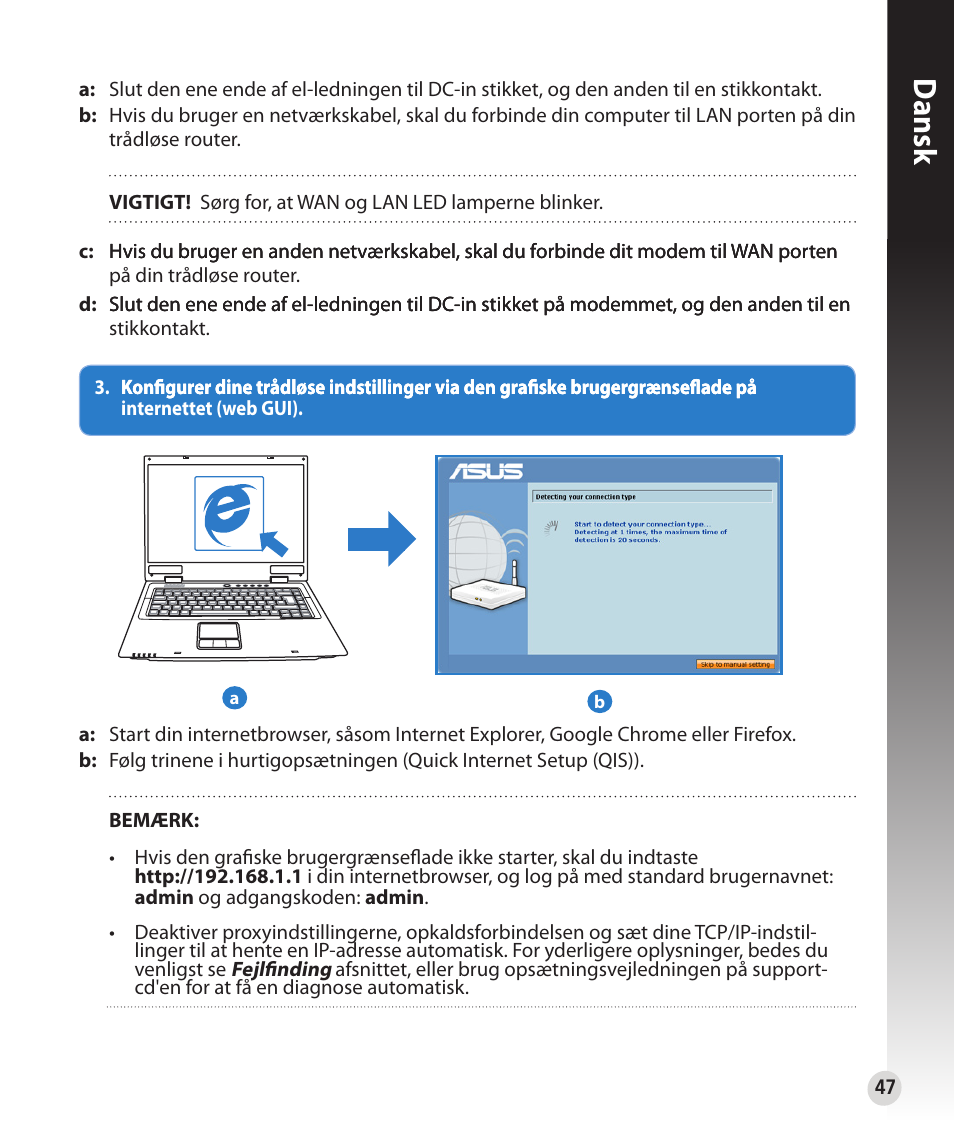 Dansk | Asus RT-N56U User Manual | Page 47 / 152