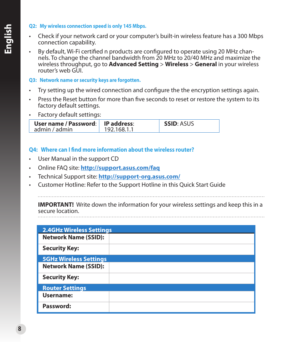 English | Asus RT-N56U User Manual | Page 8 / 152