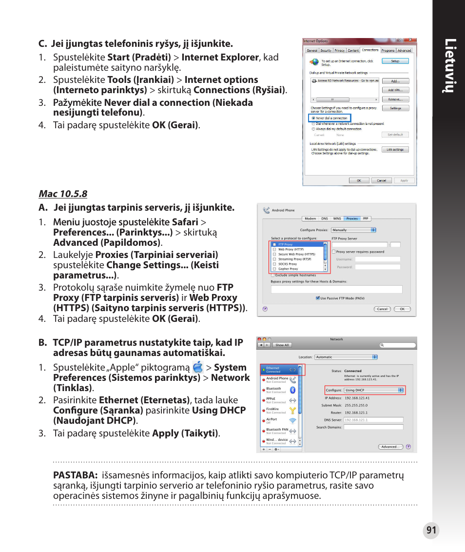 Lietuvių | Asus RT-N56U User Manual | Page 91 / 152