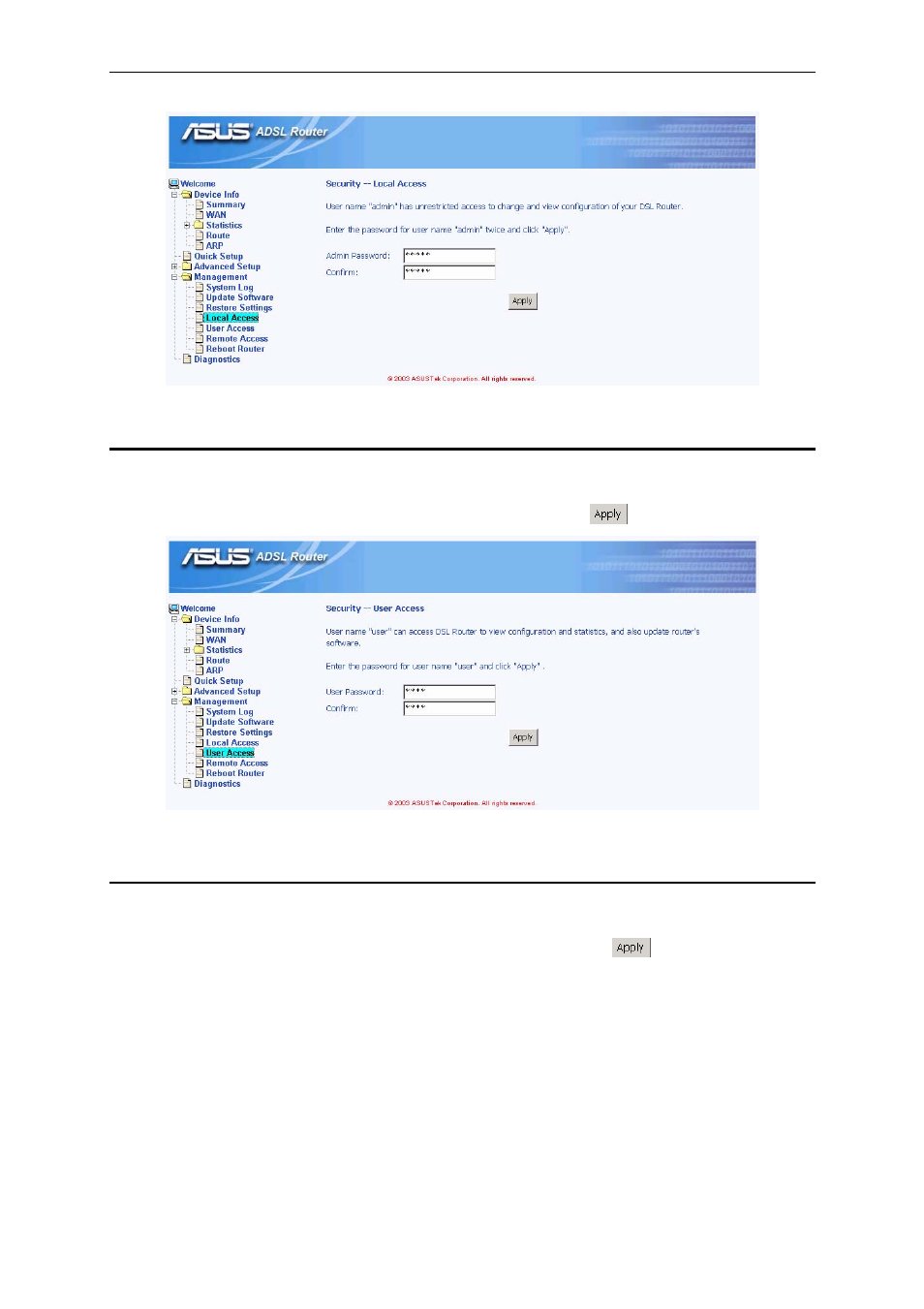 5 user access, 6 remote access | Asus AAM6010EV-M User Manual | Page 39 / 52