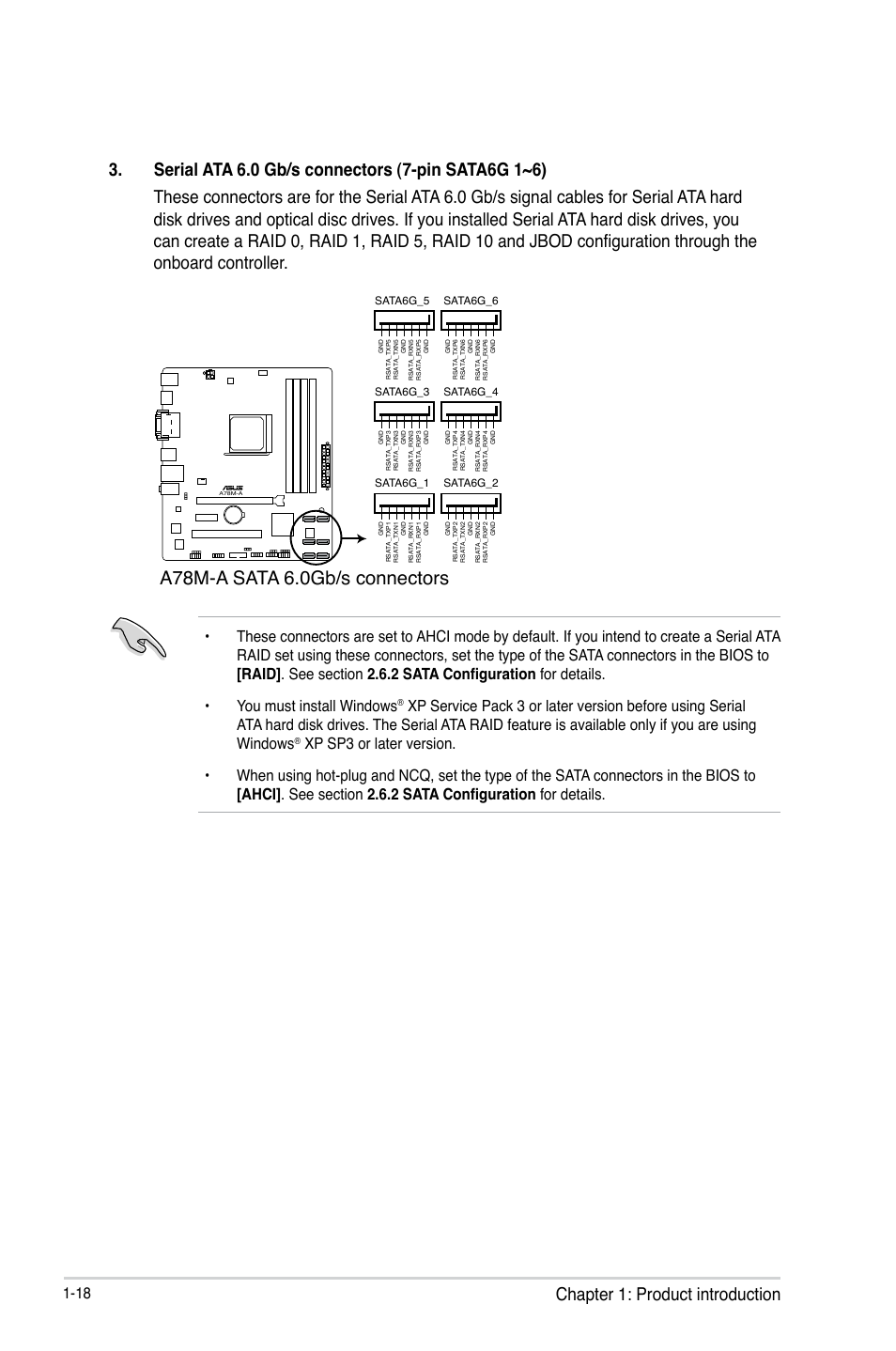 A78m-a sata 6.0gb/s connectors | Asus A78M-A User Manual | Page 26 / 70