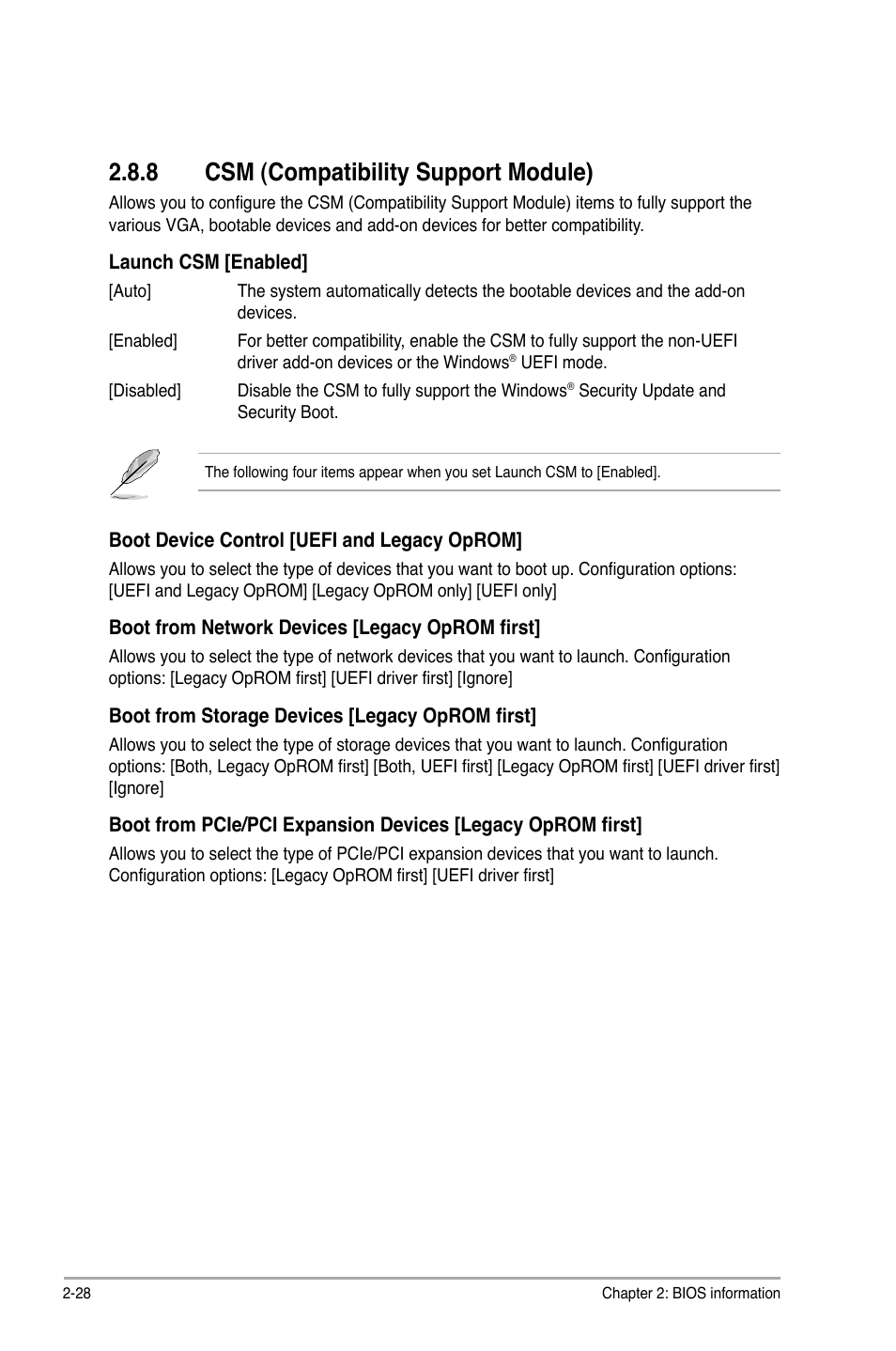 8 csm (compatibility support module) | Asus A78M-A User Manual | Page 60 / 70