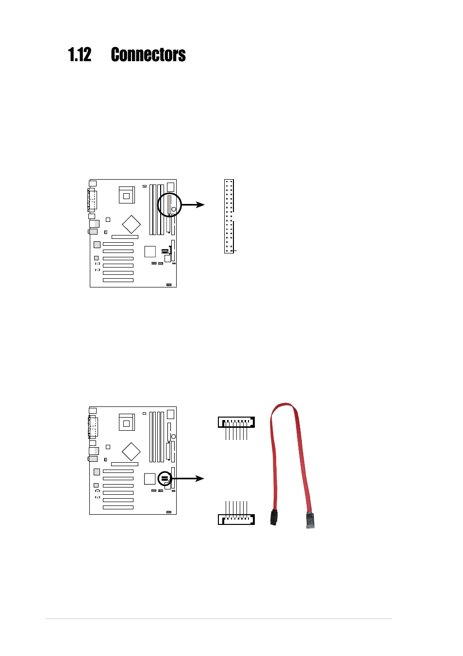 12 connectors, 18 chapter 1: product introduction, P4g800-v floppy disk drive connector | Floppy | Asus P4G800-V User Manual | Page 28 / 68