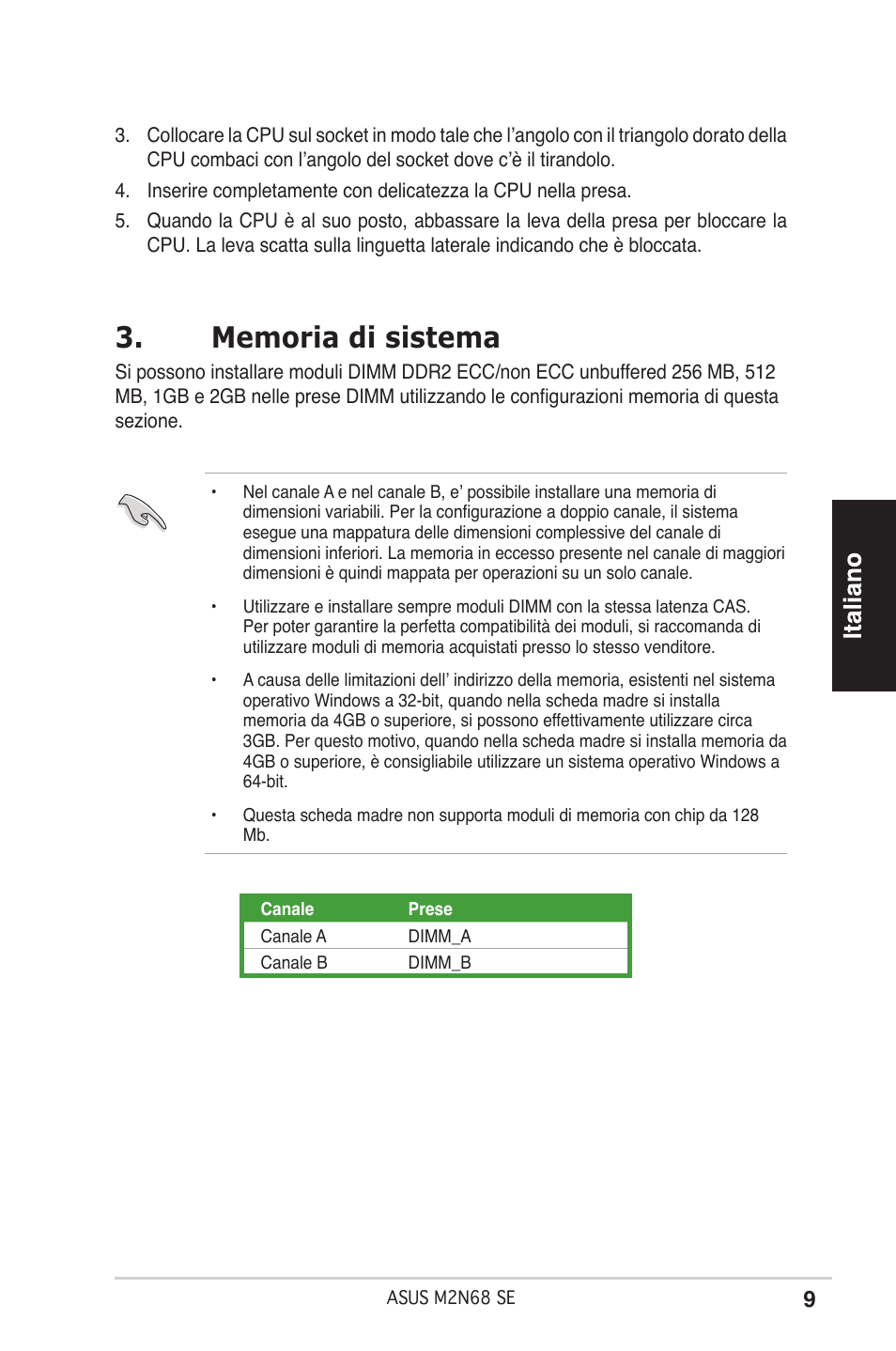 Asus M2N68 SE User Manual | Page 9 / 38