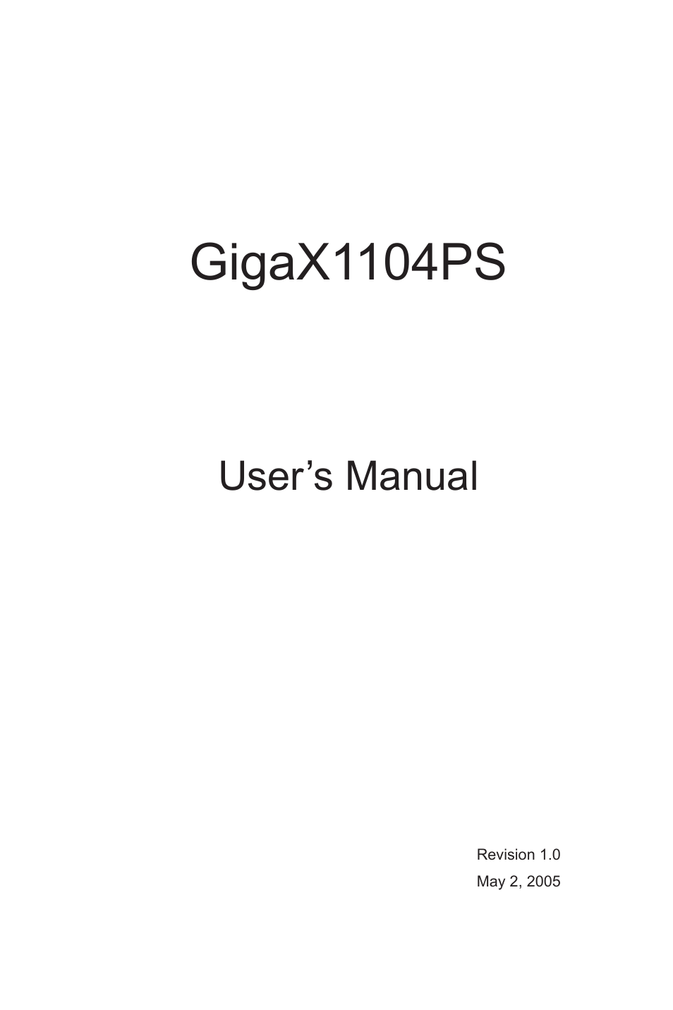 Asus GigaX1104PS User Manual | 58 pages