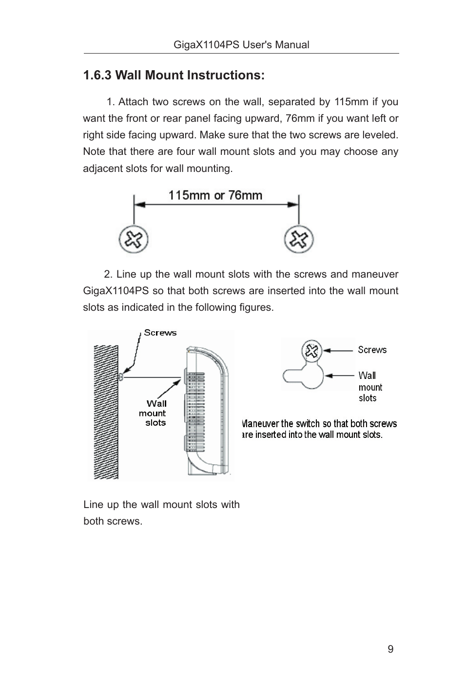 3 wall mount instructions | Asus GigaX1104PS User Manual | Page 10 / 58